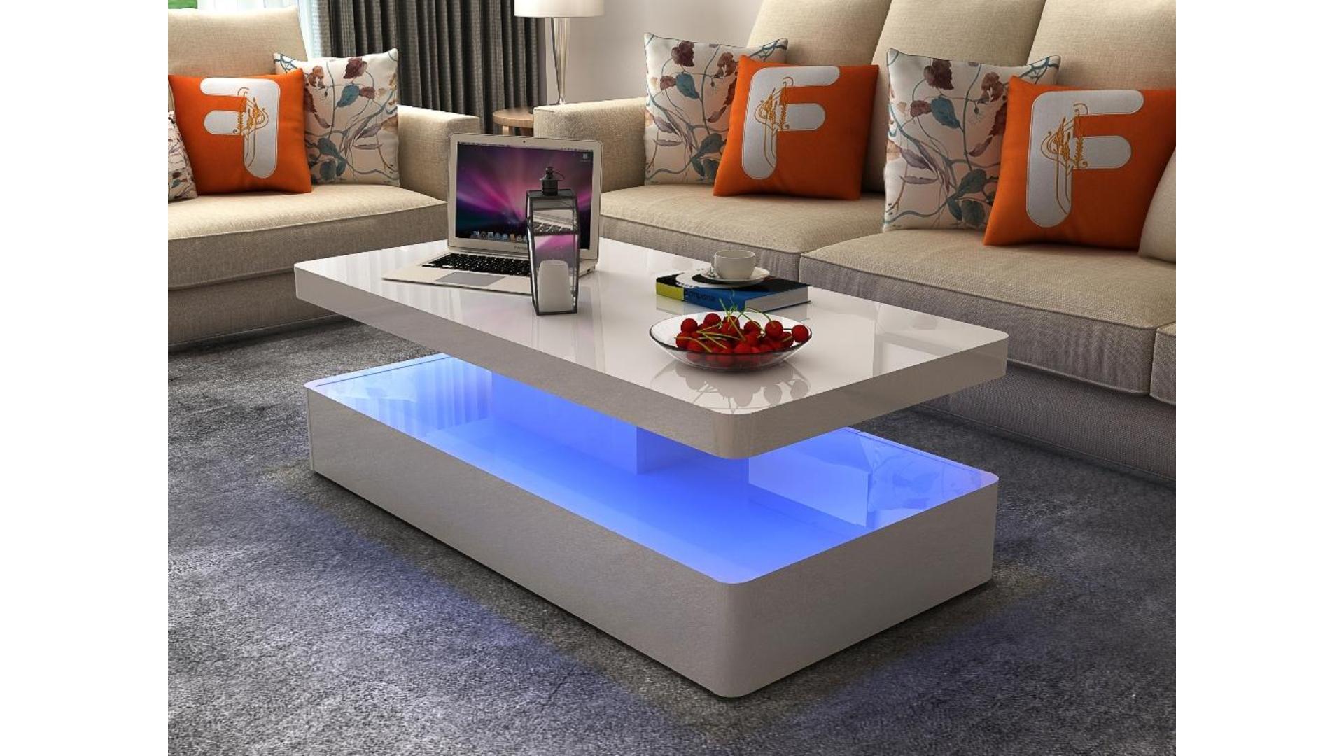 Table basse AURORA avec éclairage LED