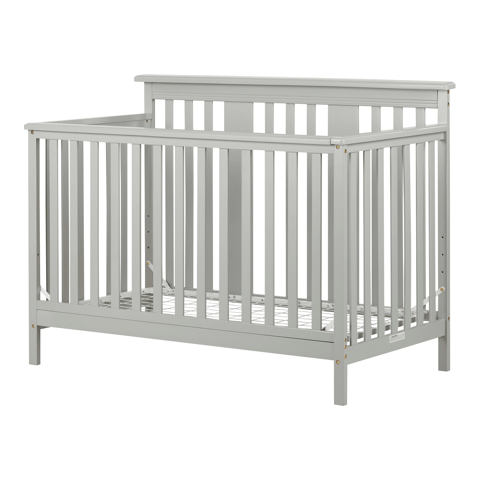 Modern Baby Crib - 4 Heights with Toddler Rail - Cotton Candy