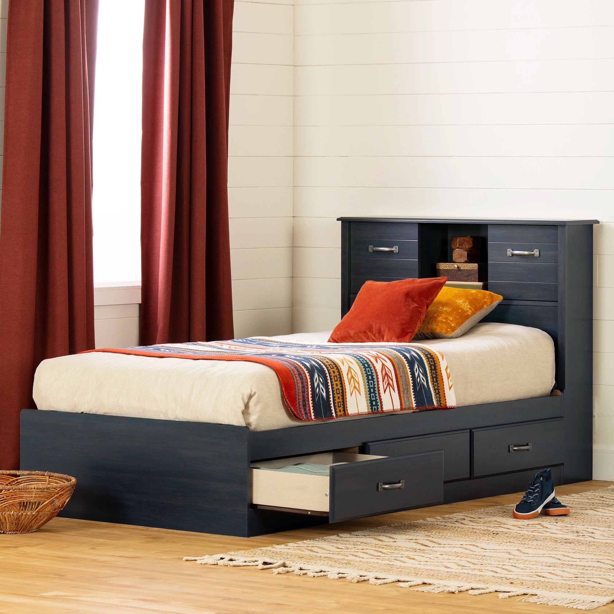 Storage Bed and Bookcase Headboard Set - Ulysses