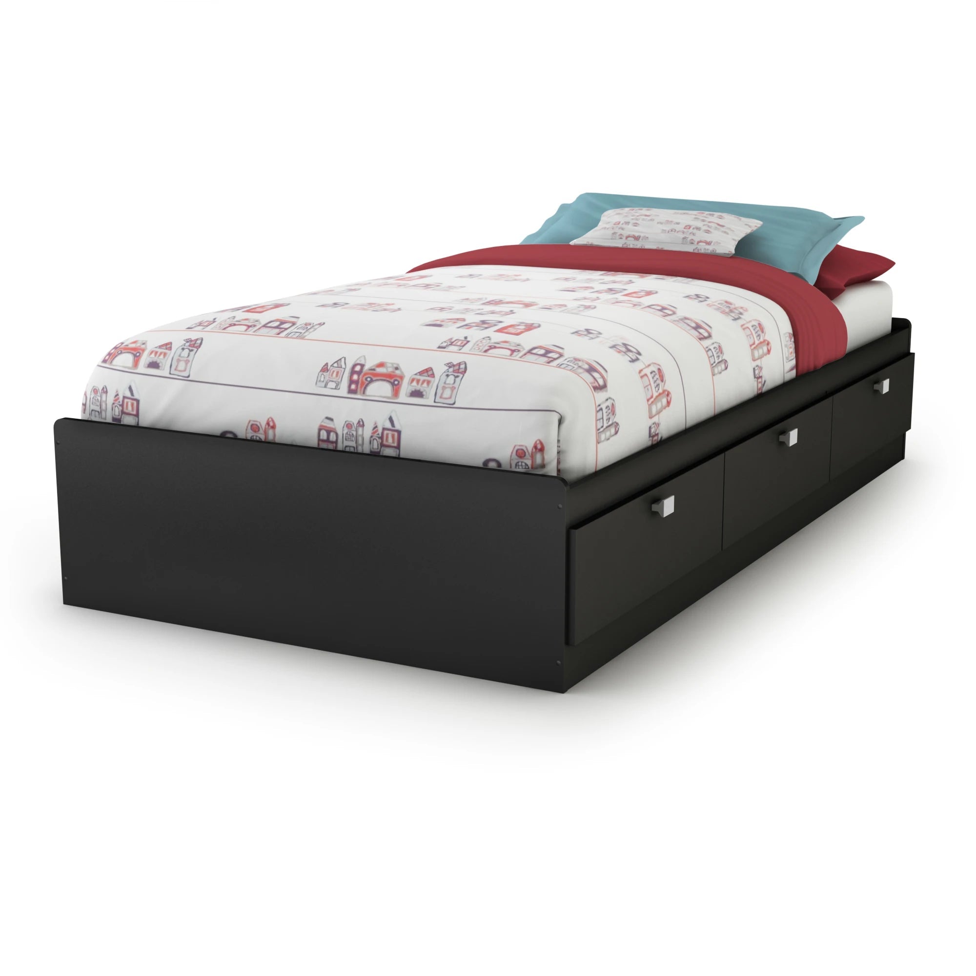 Mate's Platform Storage Bed with 3 Drawers - Spark