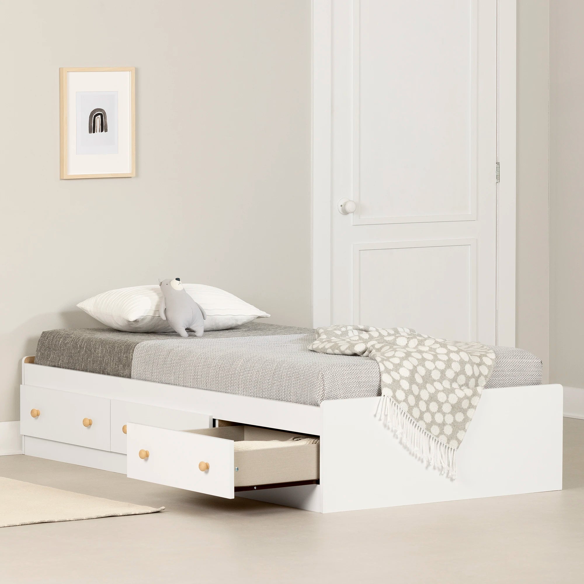 Mate's Platform Storage Bed with 3 Drawers - Summertime