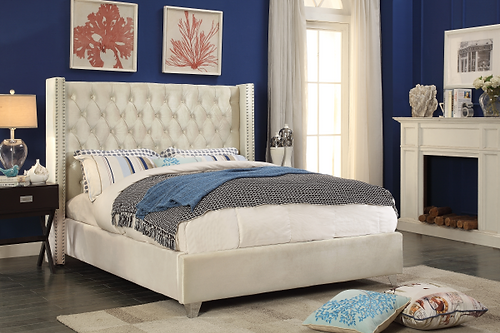 Creme Velvet Bed  IF 5892