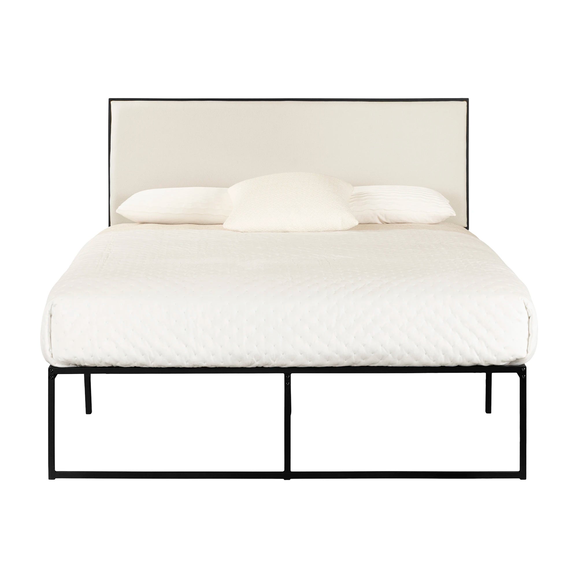 Upholstered Metal Bed - Mezzy