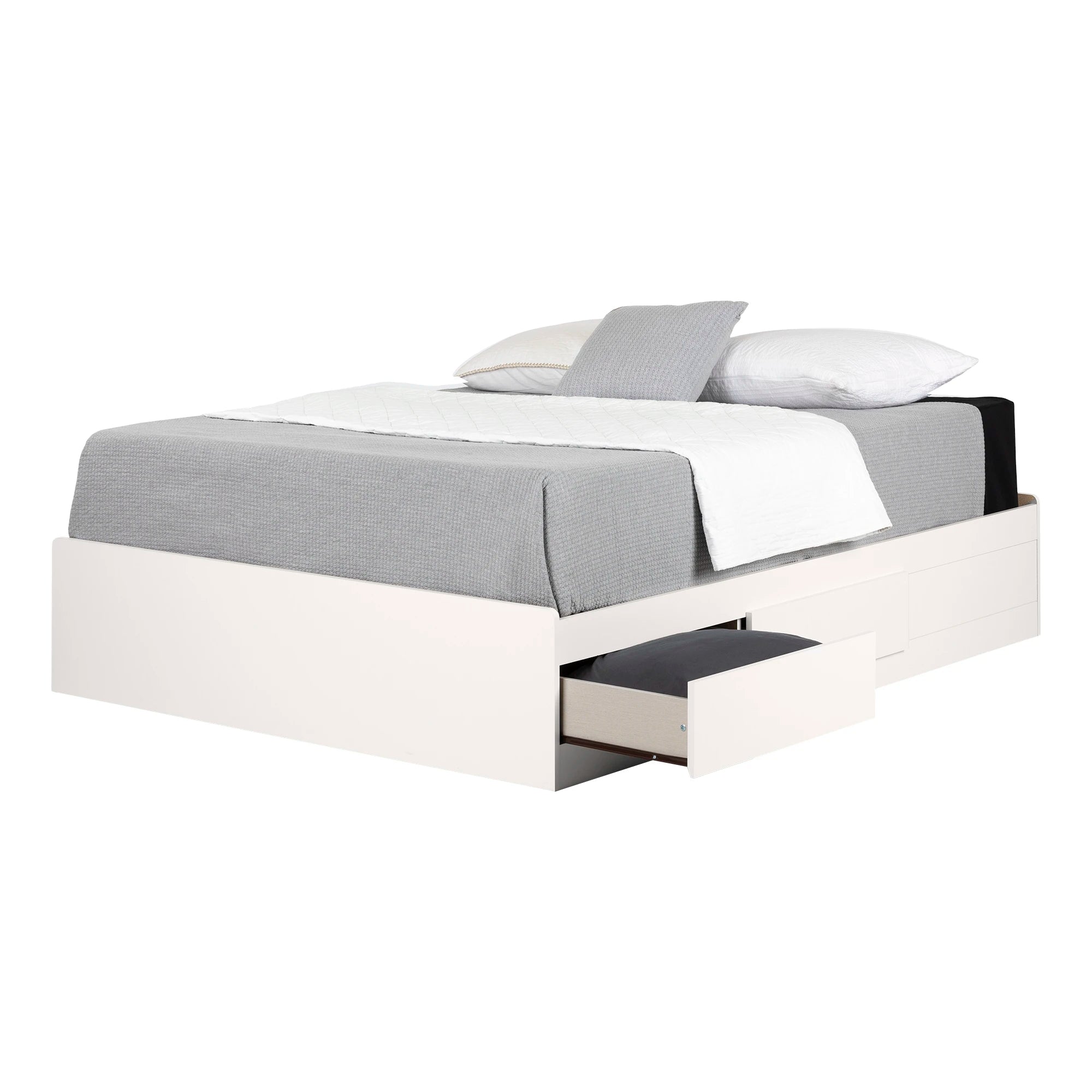 Mate's Platform Storage Bed with 2 Drawers - Vito