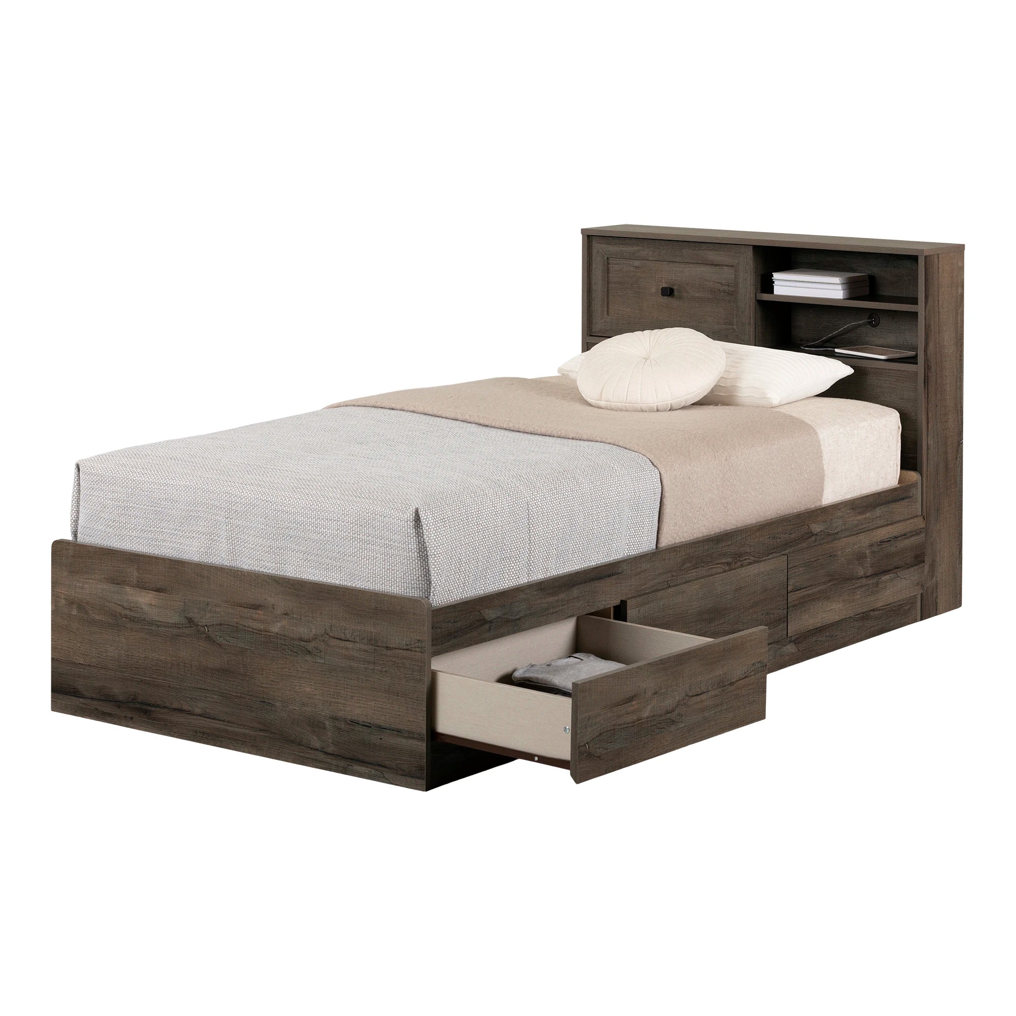 Mates Bed with 3 Drawers and Headboard Set - Hazen