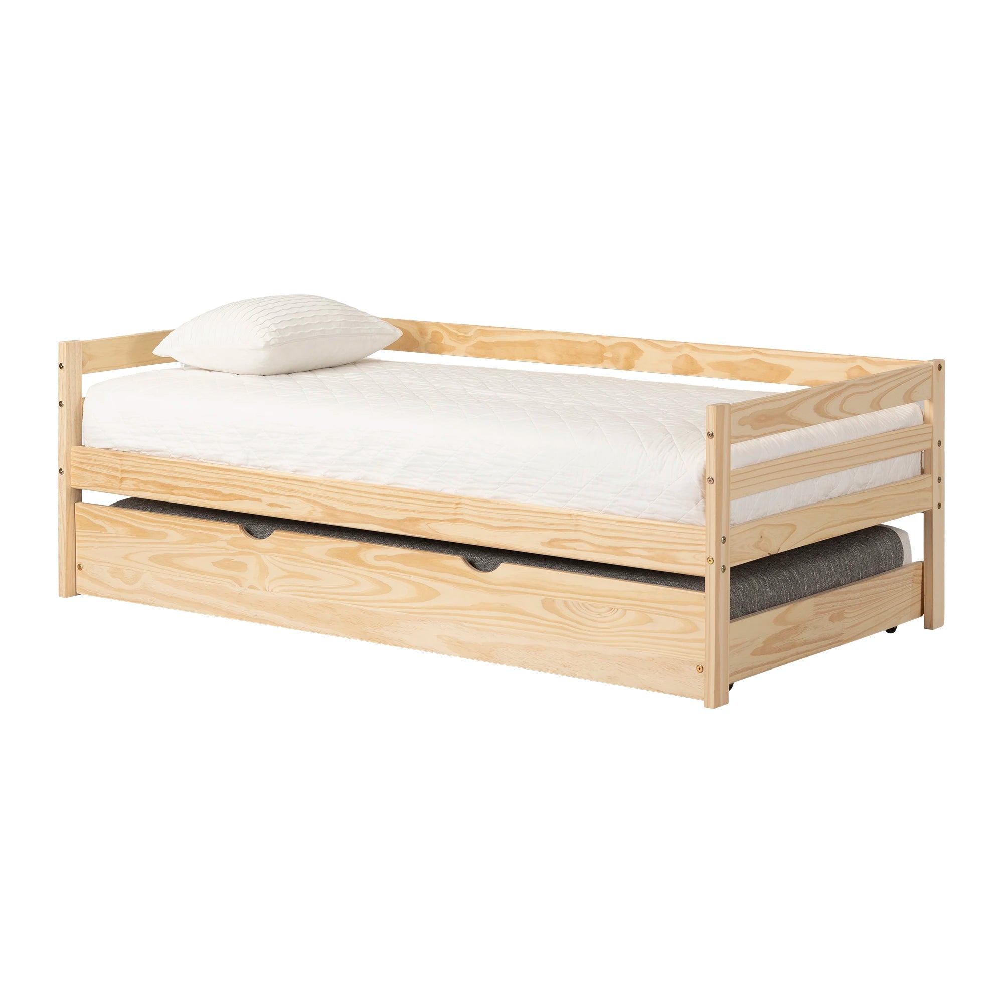 Solid Wood Daybed with Trundle Bed - Sweedi