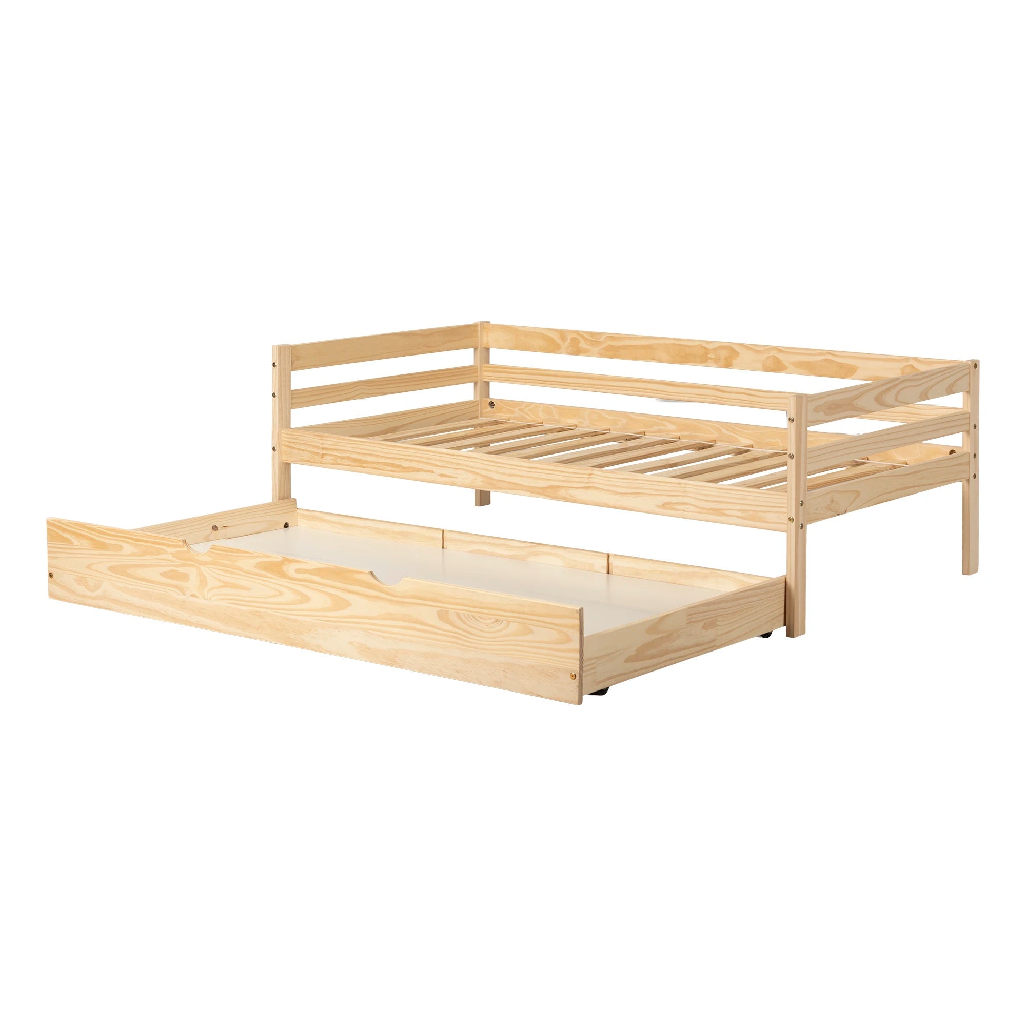 Solid Wood Daybed with Trundle Bed - Sweedi