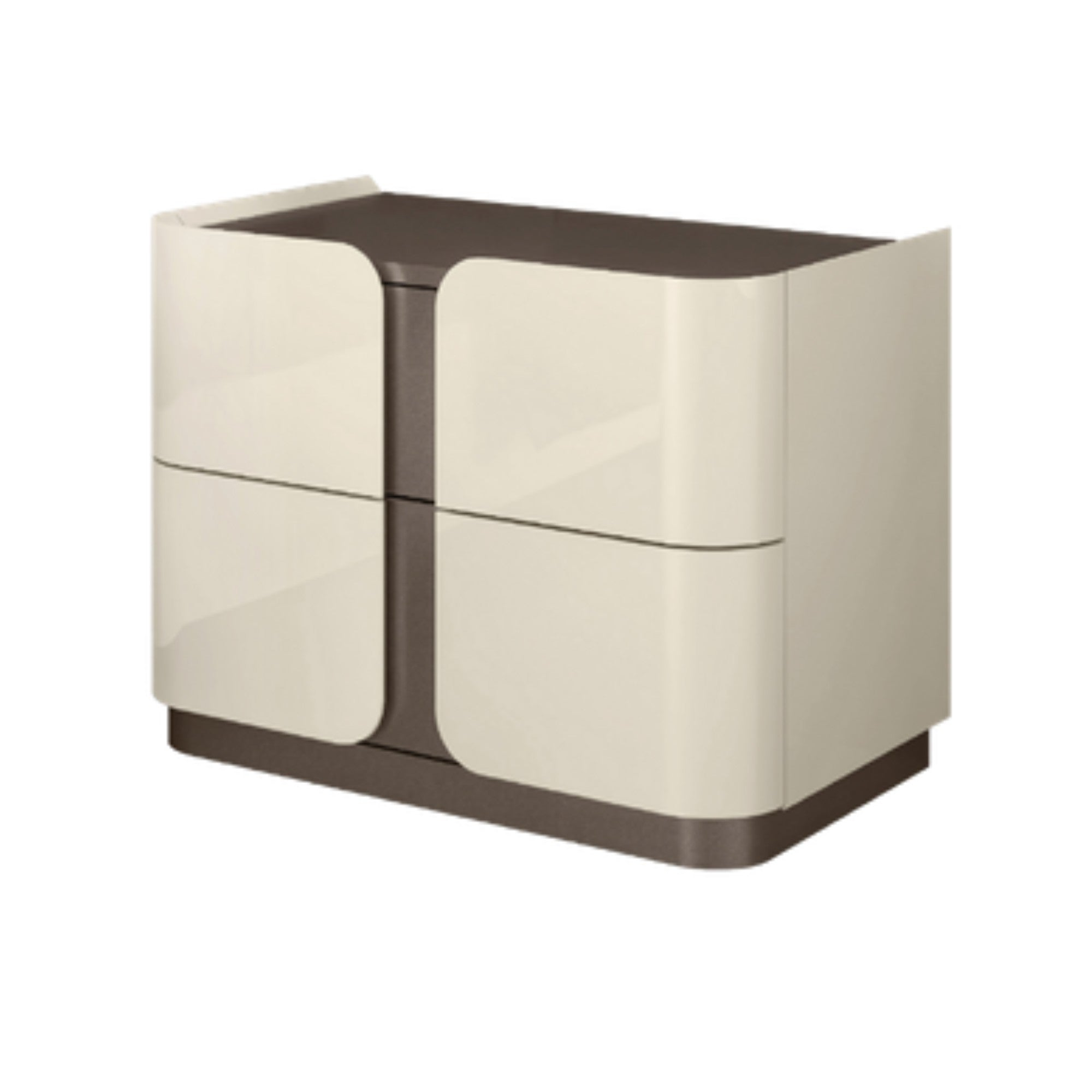 Crivano – Ivory and Brown Lacquered King Bedroom Set