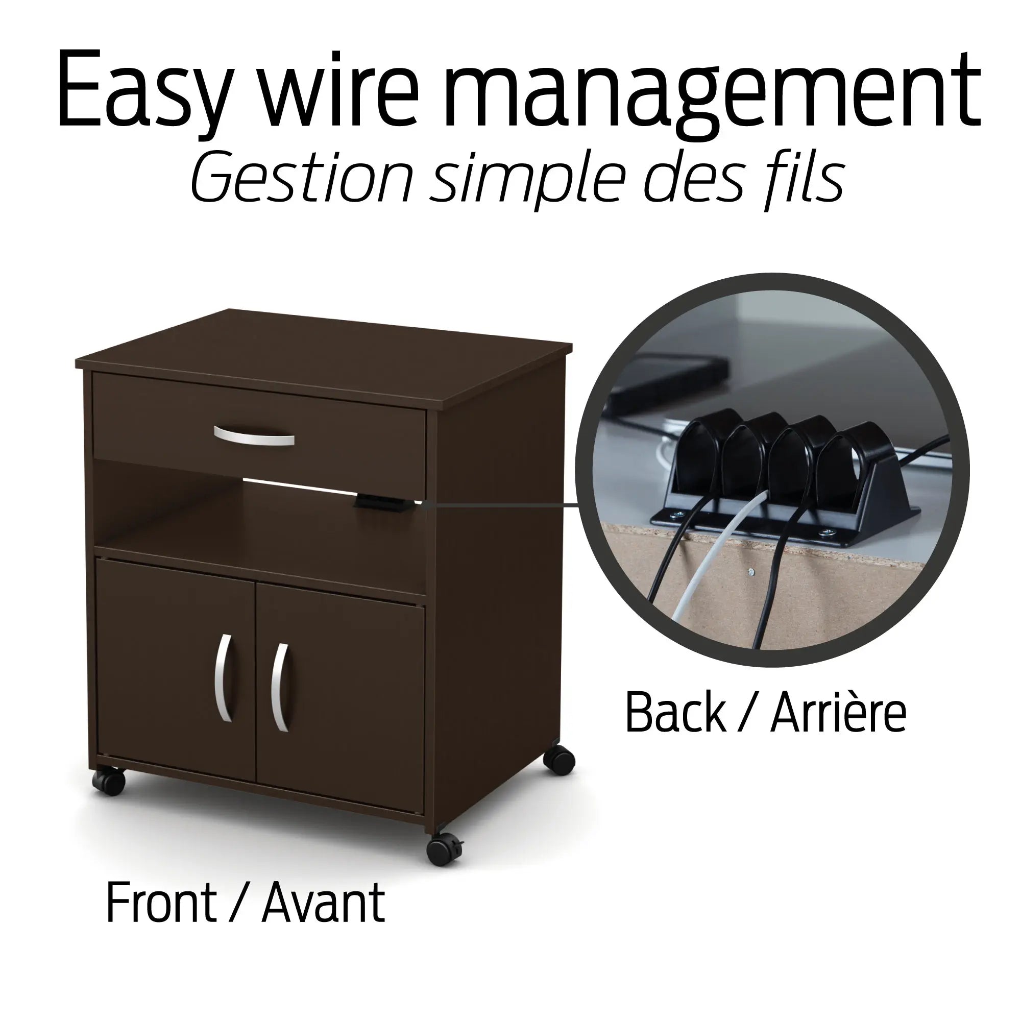 Microwave Cart on Wheels - Axess