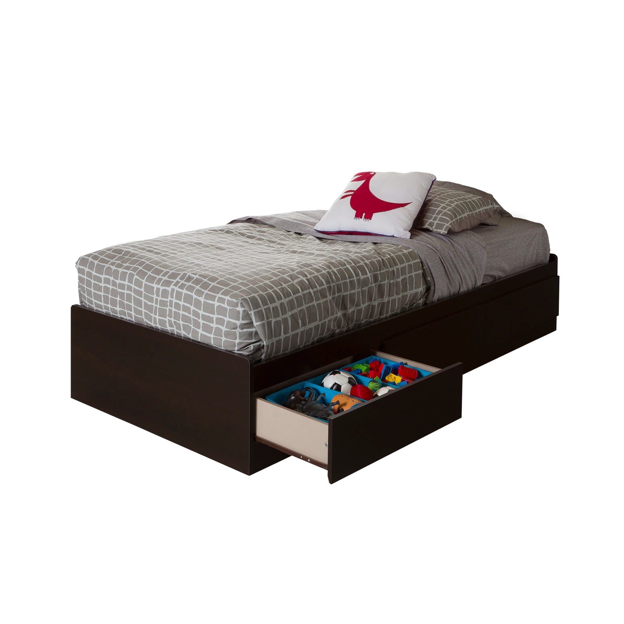 Mate's Platform Storage Bed with 3 Drawers - Vito