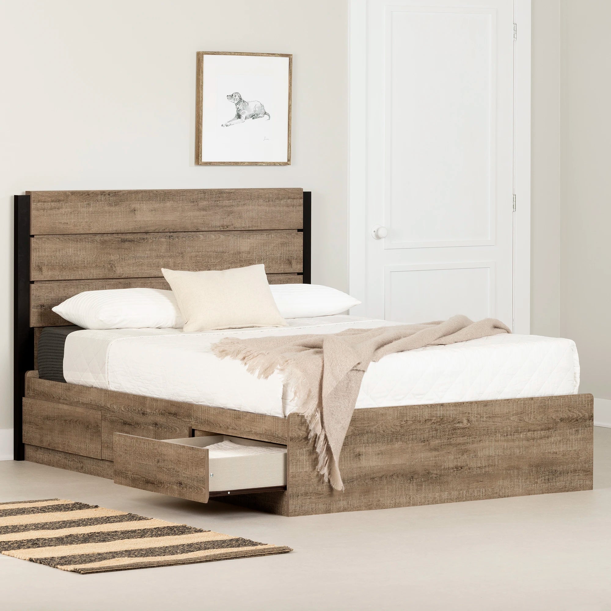 Mates Bed with 3 Drawers and Headboard Set - Arlen