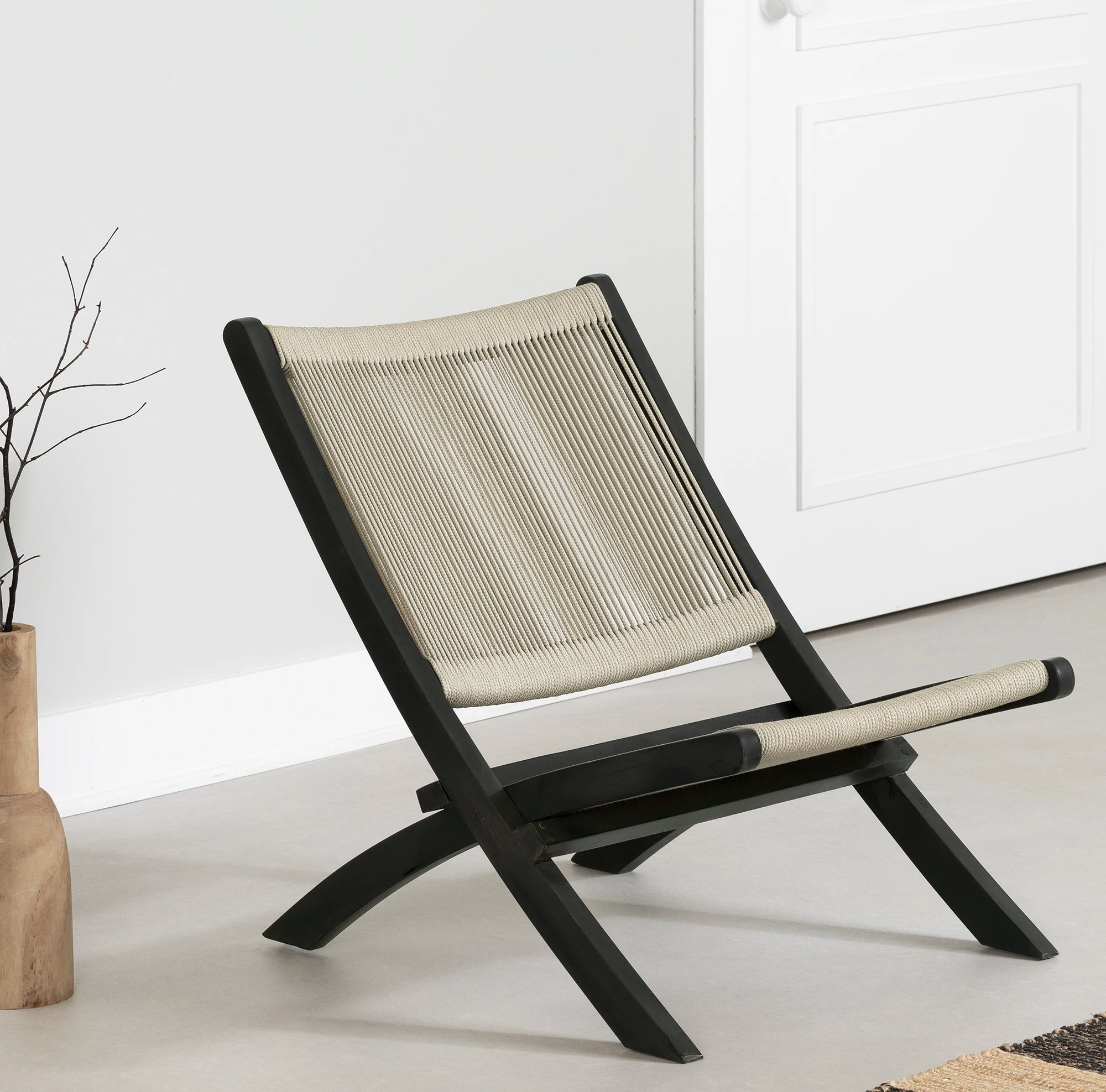 Wood and Rope Lounge Chair - Balka