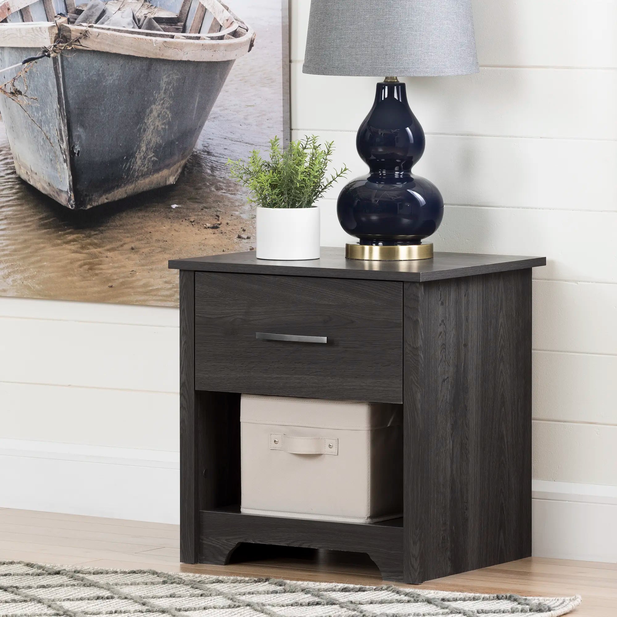 1-Drawer Nightstand - End Table with Storage - Fusion