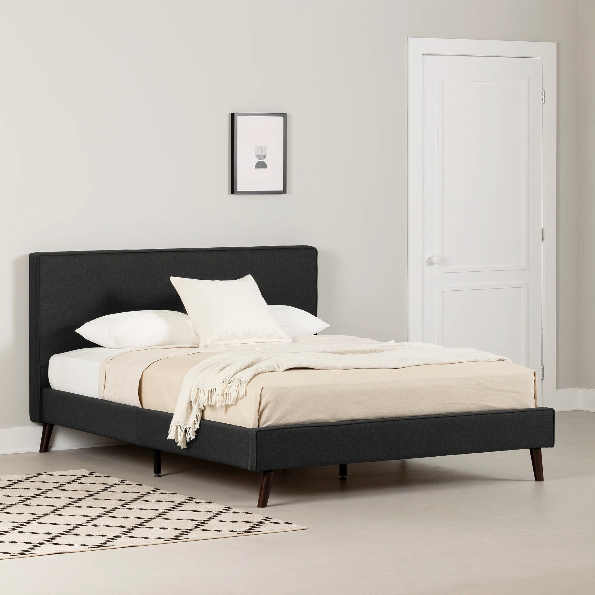 Complete Upholstered Bed - Milton