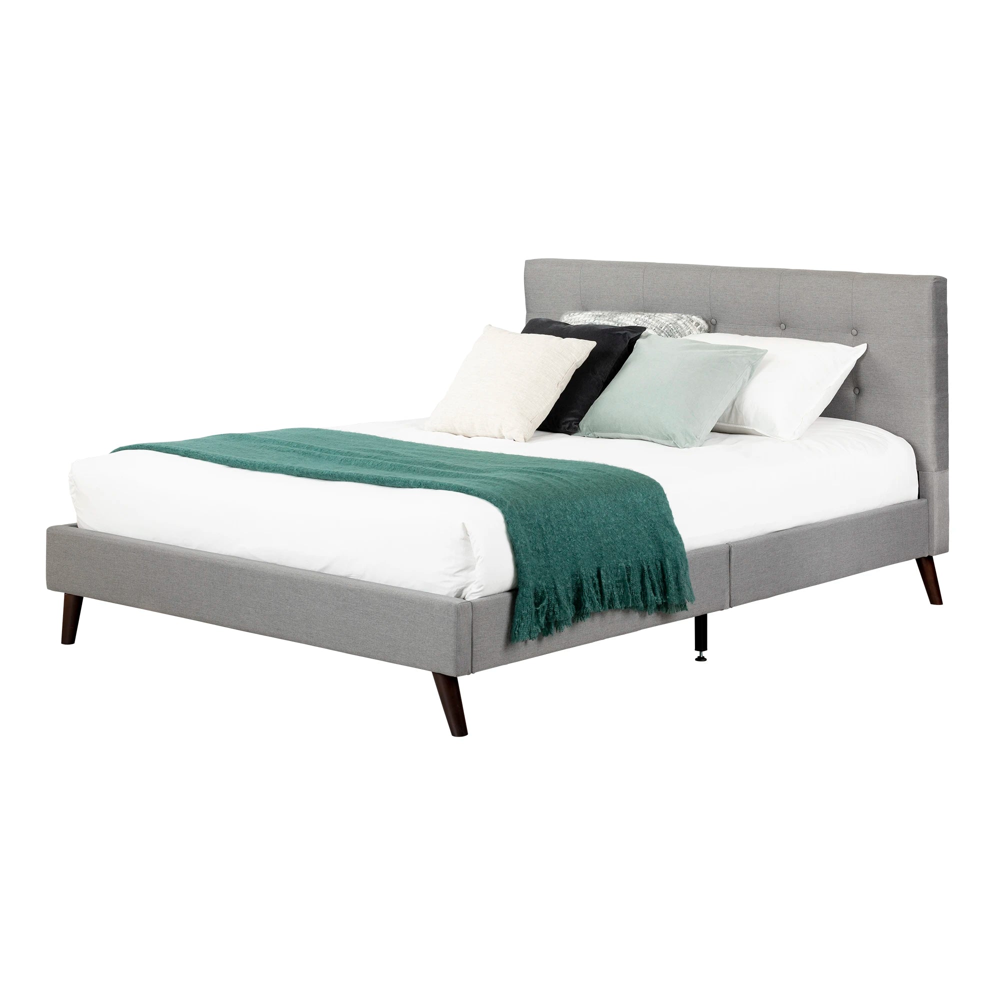 Upholstered Platform Bed and Headboard - Fusion