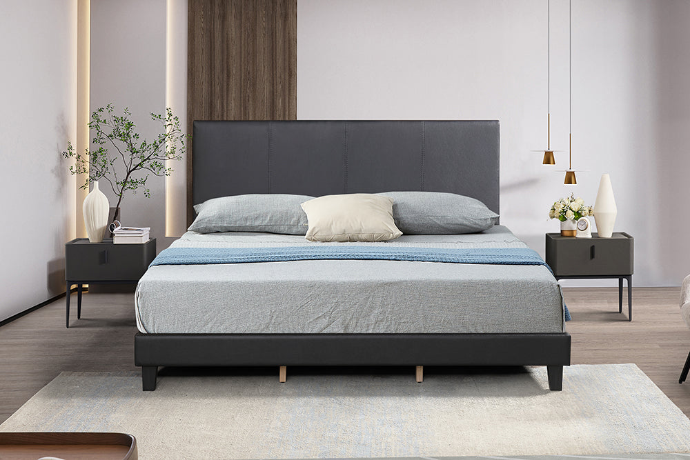 DELTA - Modern PU Upholstered Bed Frame