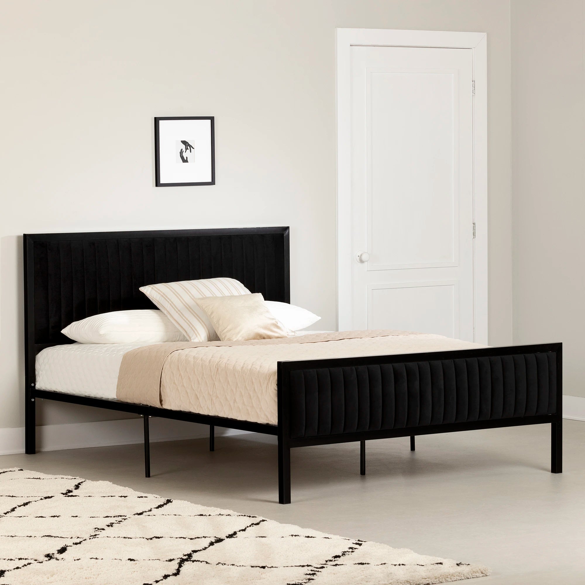 Upholstered Metal Bed - Flam