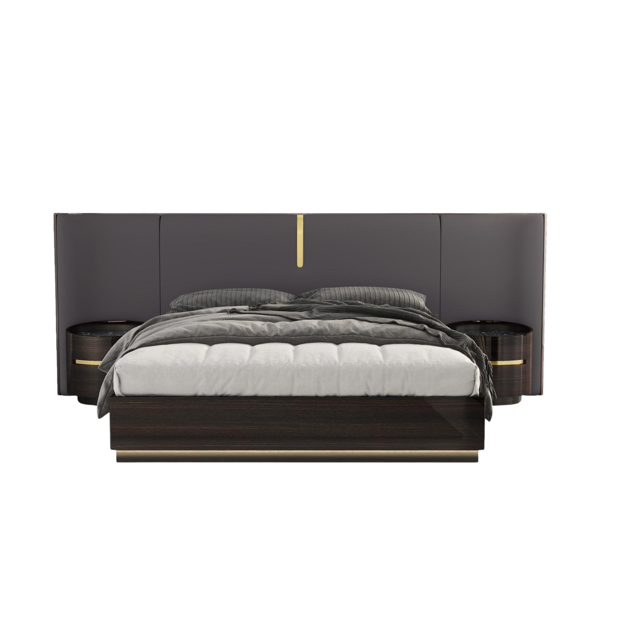 Toscana – Lit queen chêne foncé DEL PU