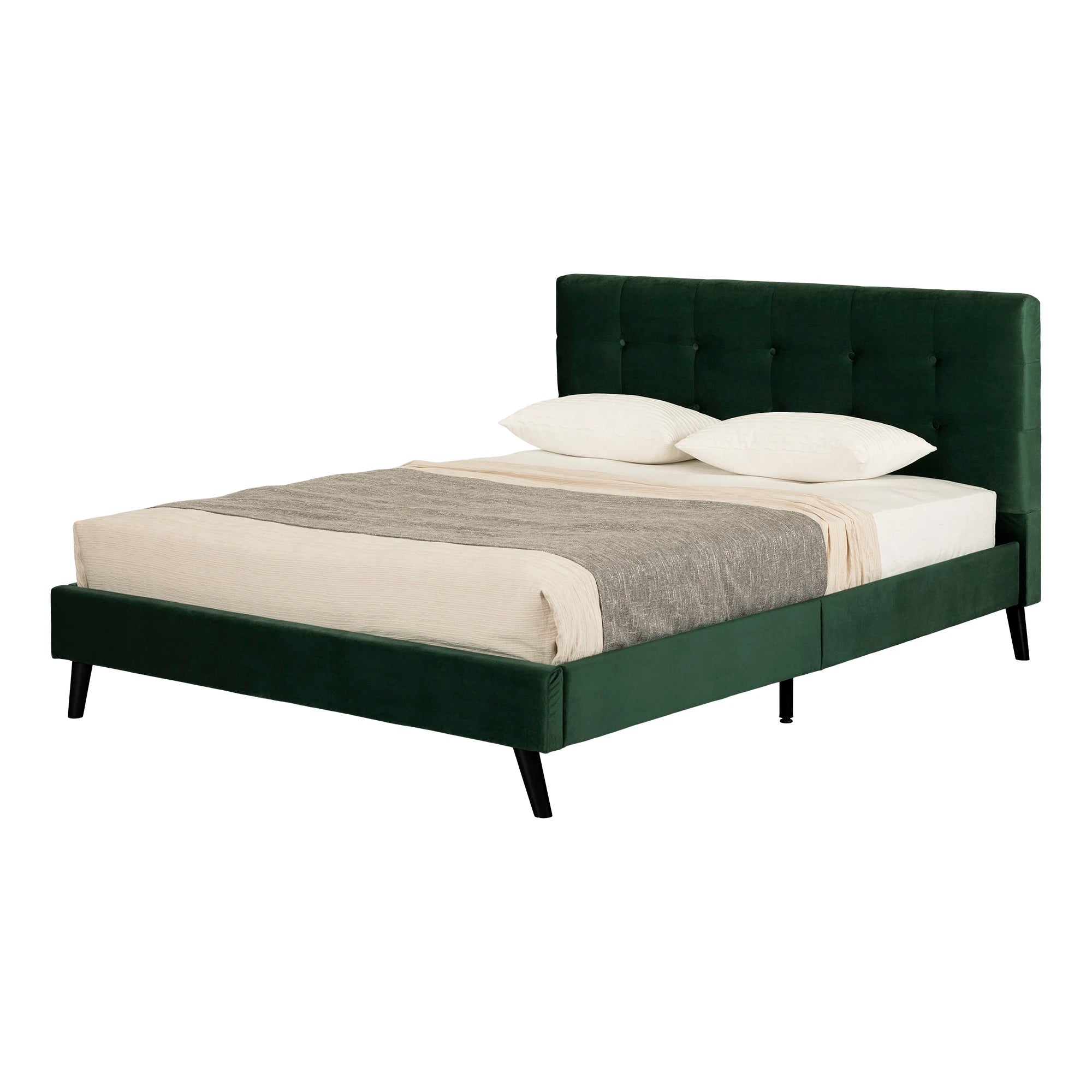 Upholstered Complete Platform Bed - Flam