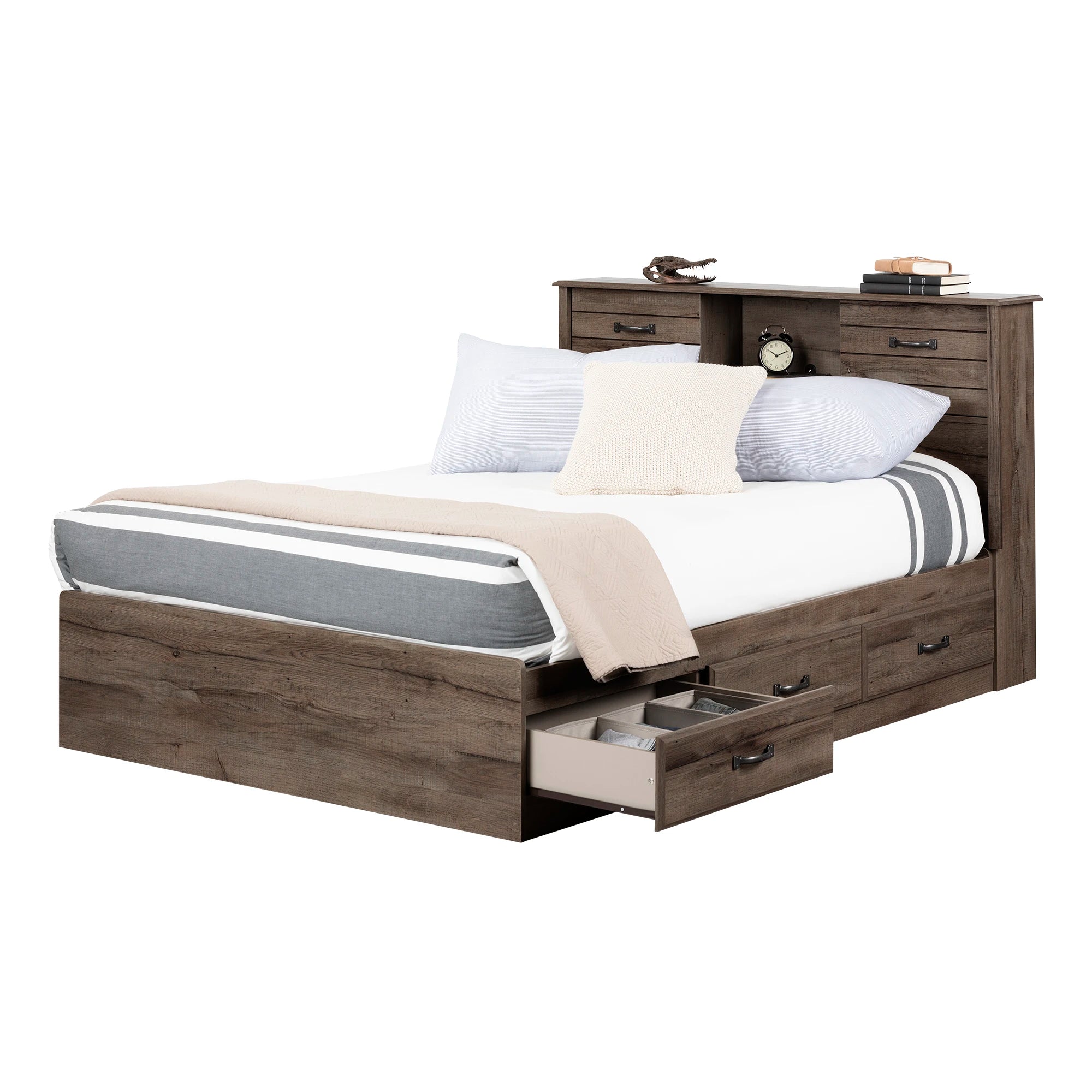 Storage Bed and Bookcase Headboard Set - Ulysses