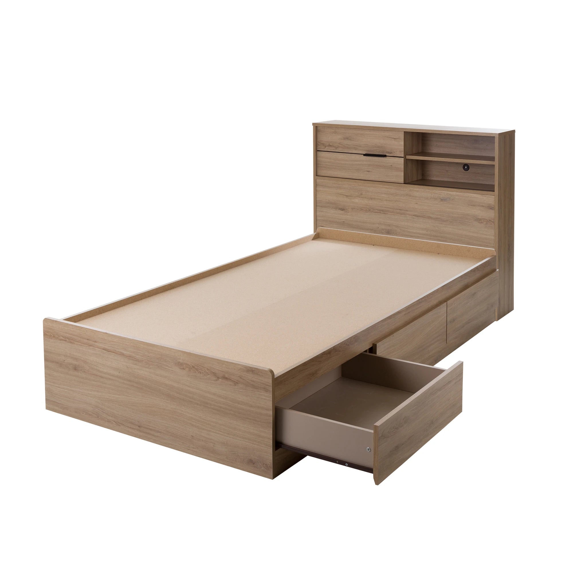 Storage Bed and Bookcase Headboard Set - Fynn