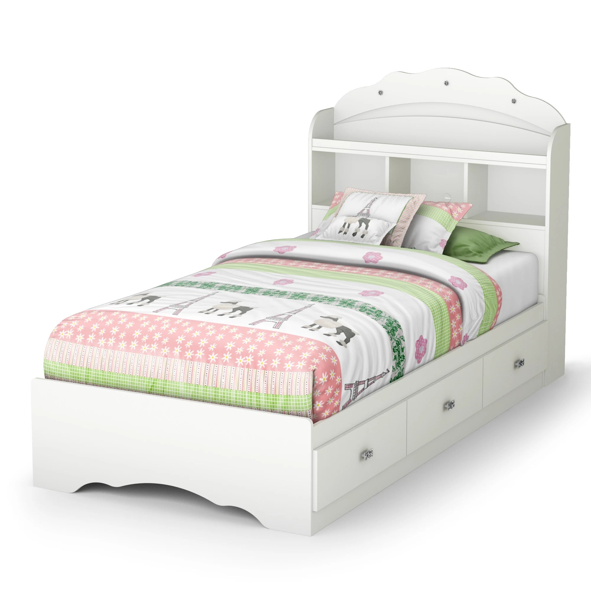 Mates Bed With Bookcase Headboard Set - Tiara