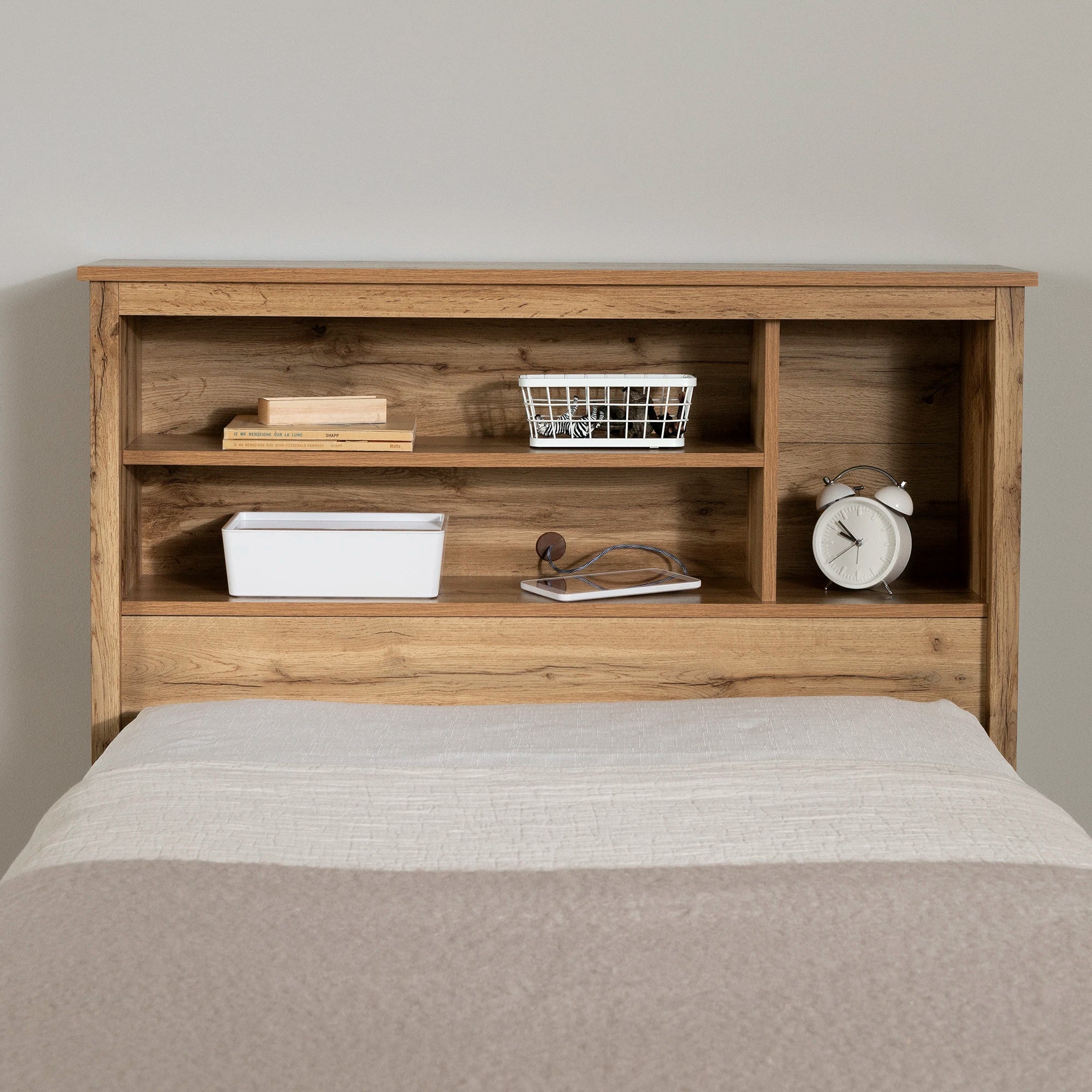 Mates Bed and Bookcase Headboard Set - Tassio