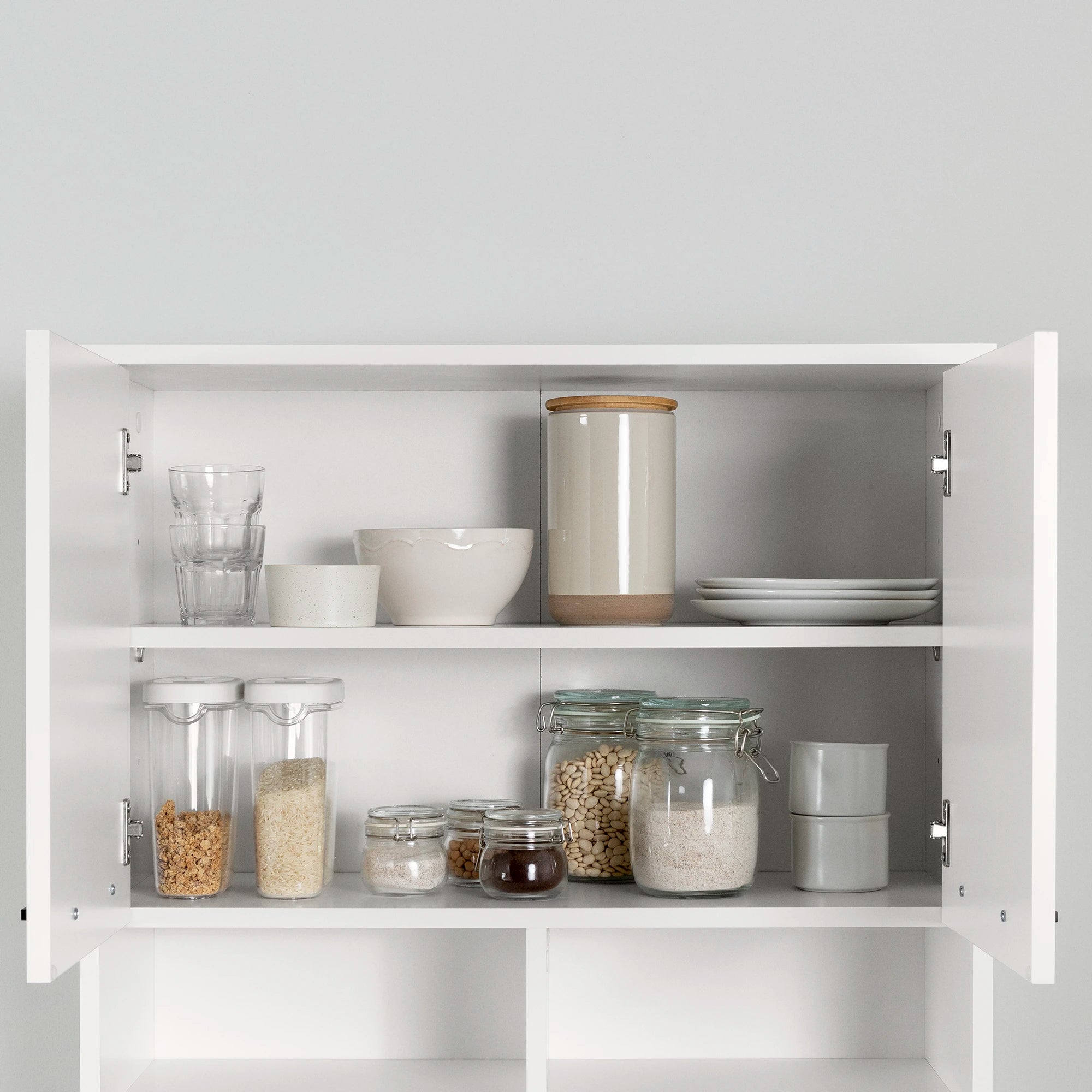 Pantry Cabinet with Microwave Hutch - Myro