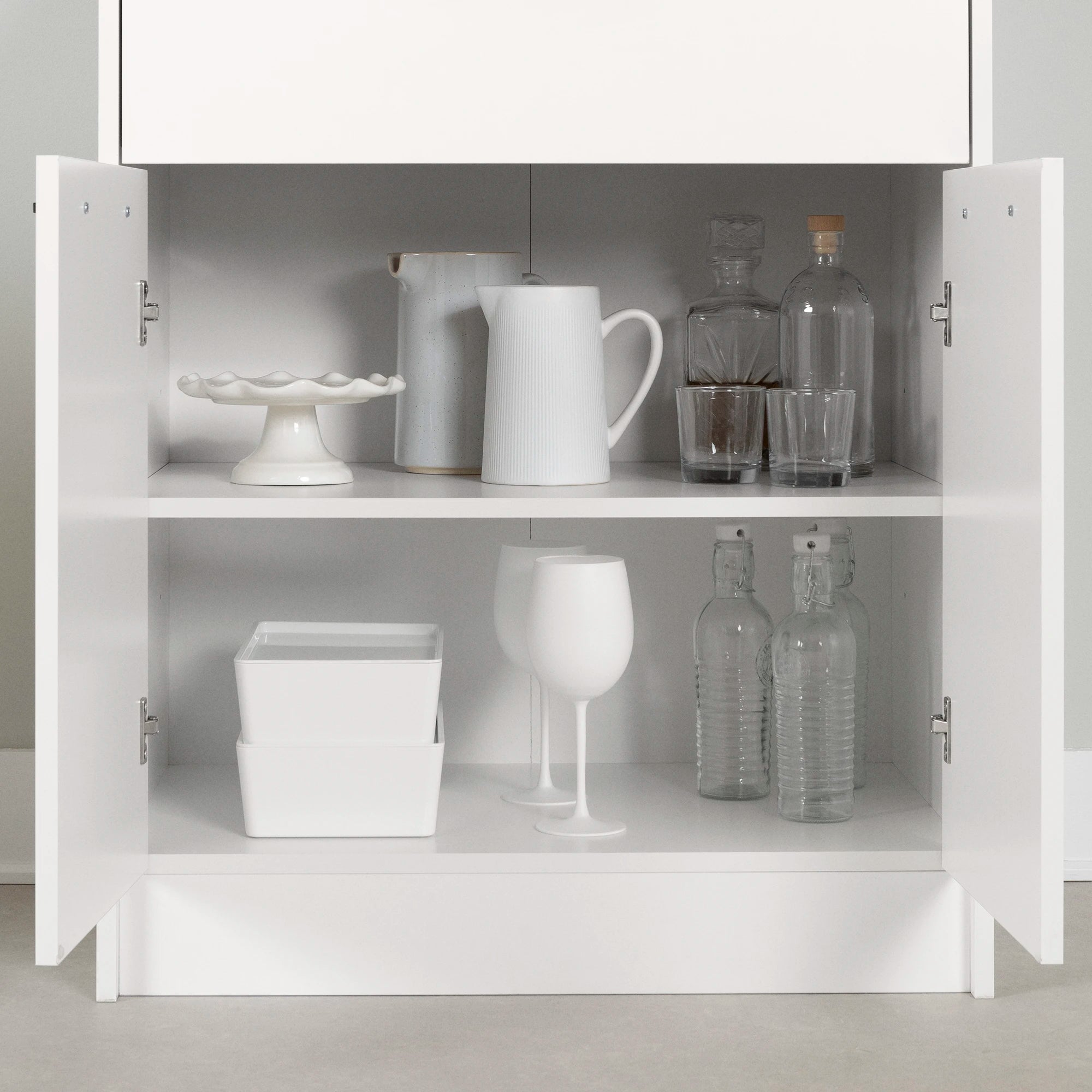 Pantry Cabinet with Microwave Hutch - Myro