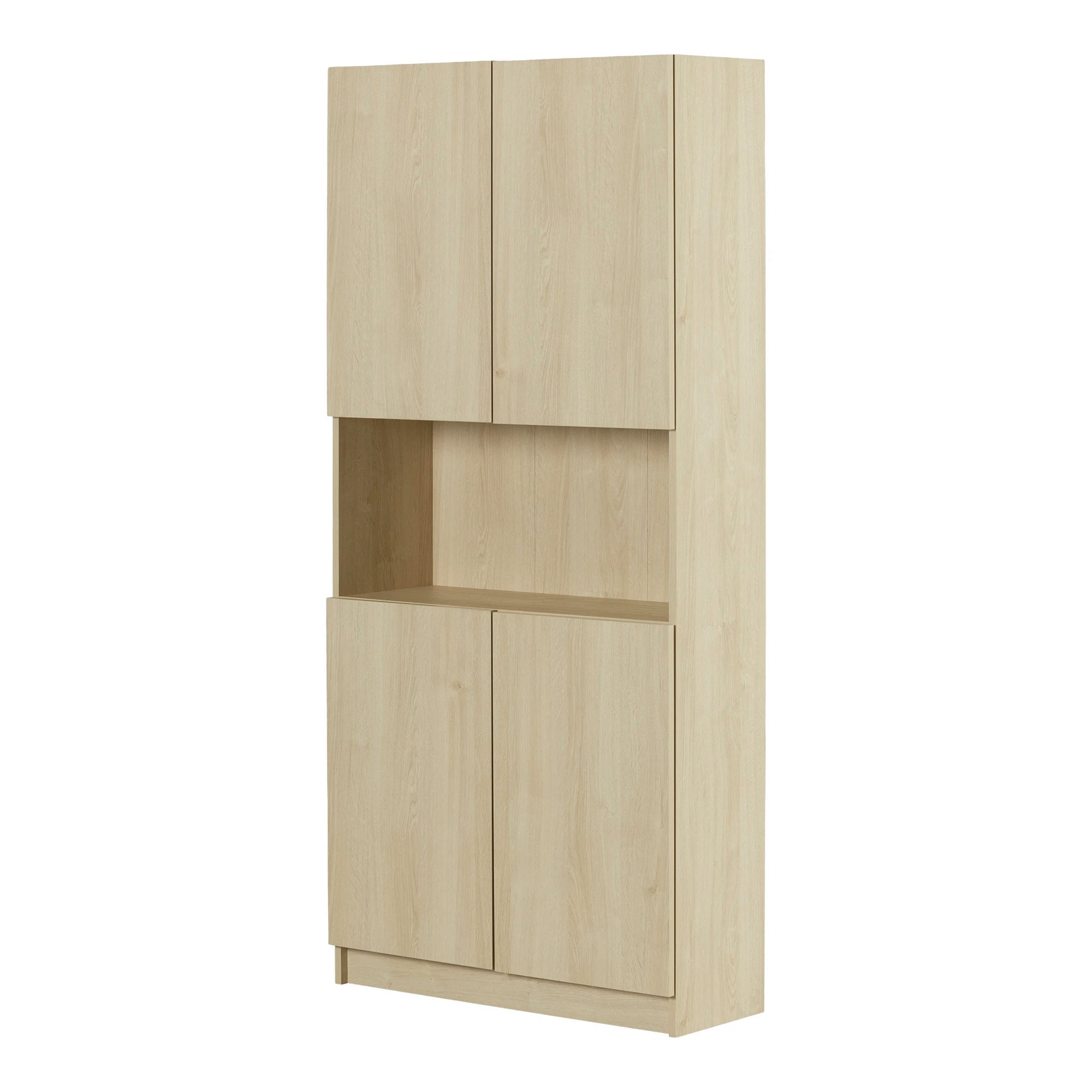 Armoire de rangement à 4 portes avec rangement ouvert - Arum