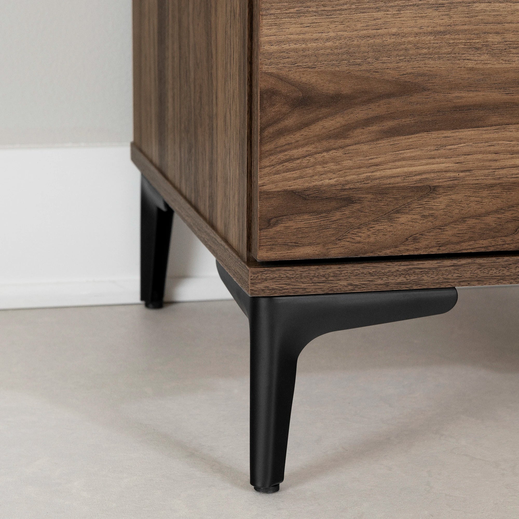 2-Drawer Side Table with Metal Legs - Slendel