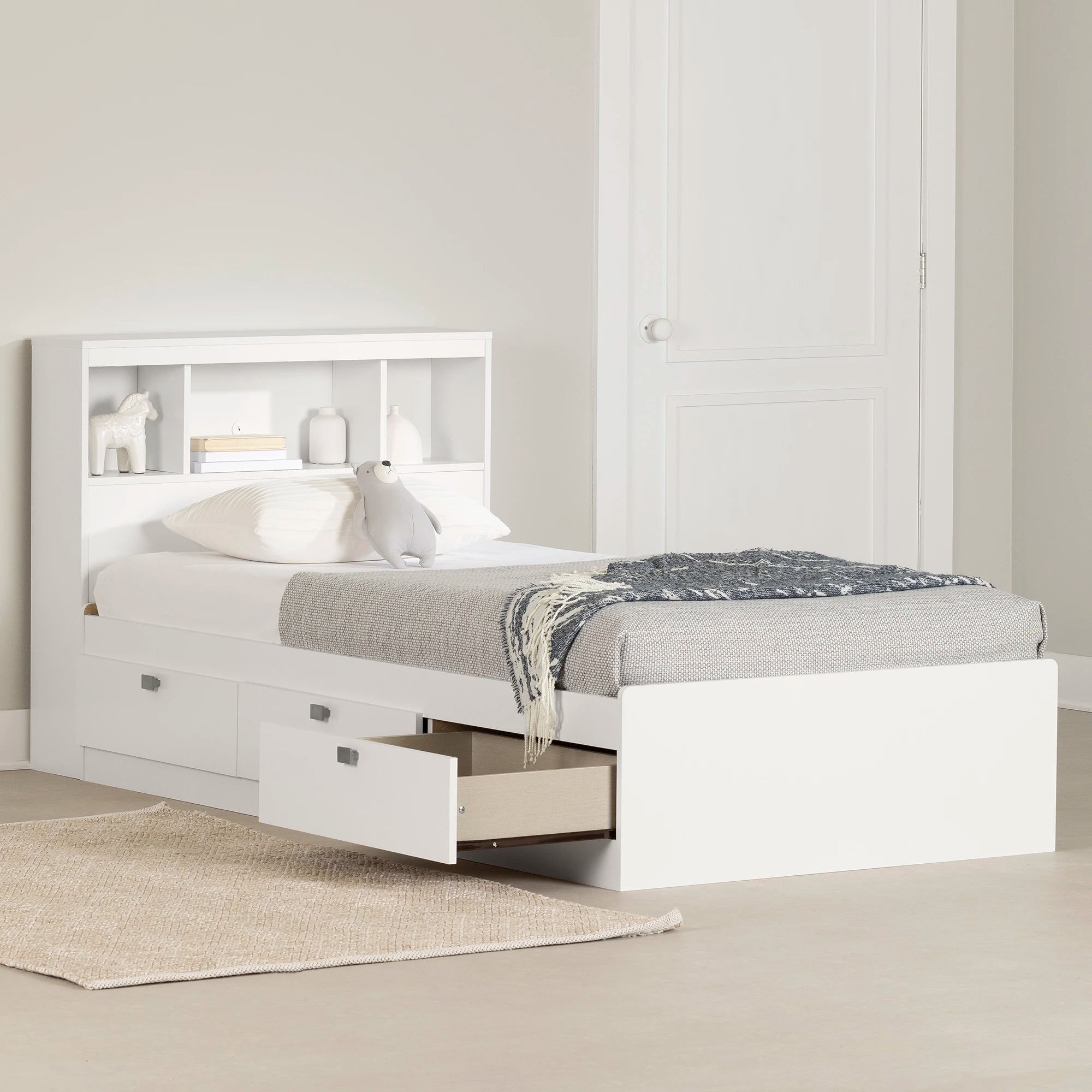 Storage Bed and Bookcase Headboard Set - Spark