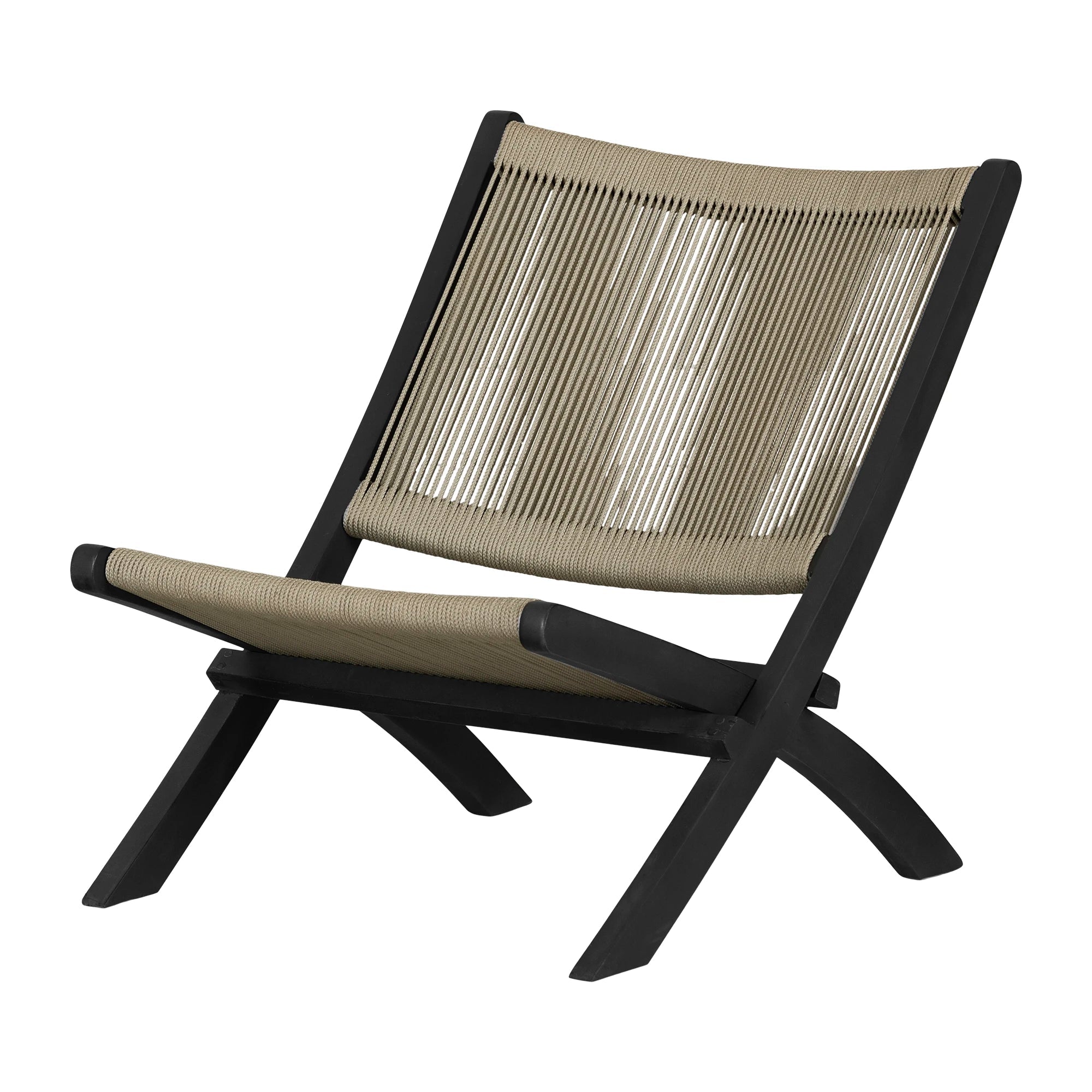 Wood and Rope Lounge Chair - Agave