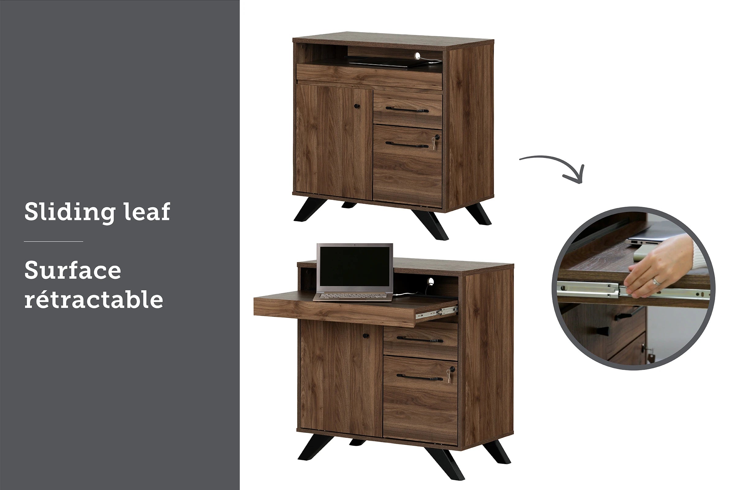 Multi-Function Secretary Desk - Flam