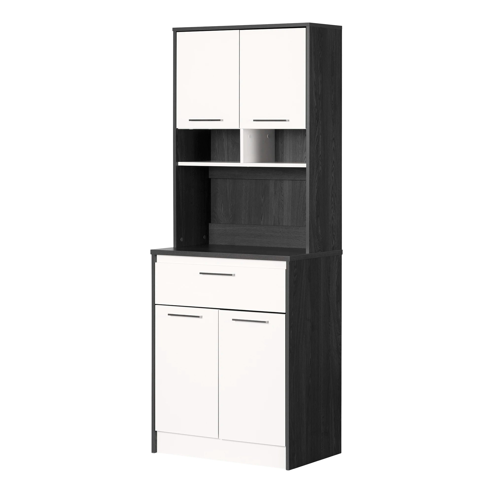 Pantry Cabinet with Microwave Hutch - Myro