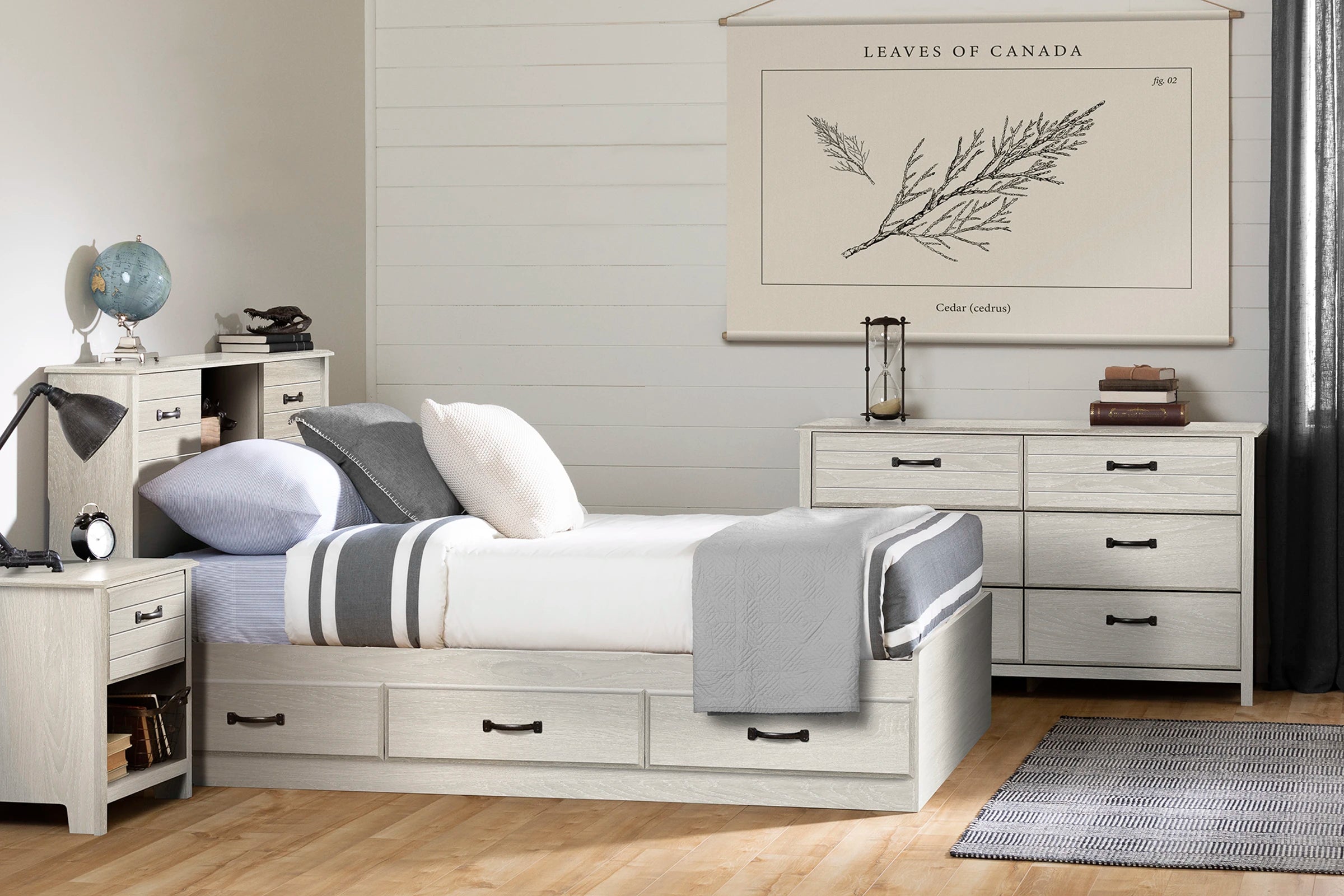 Storage Bed and Bookcase Headboard Set - Ulysses