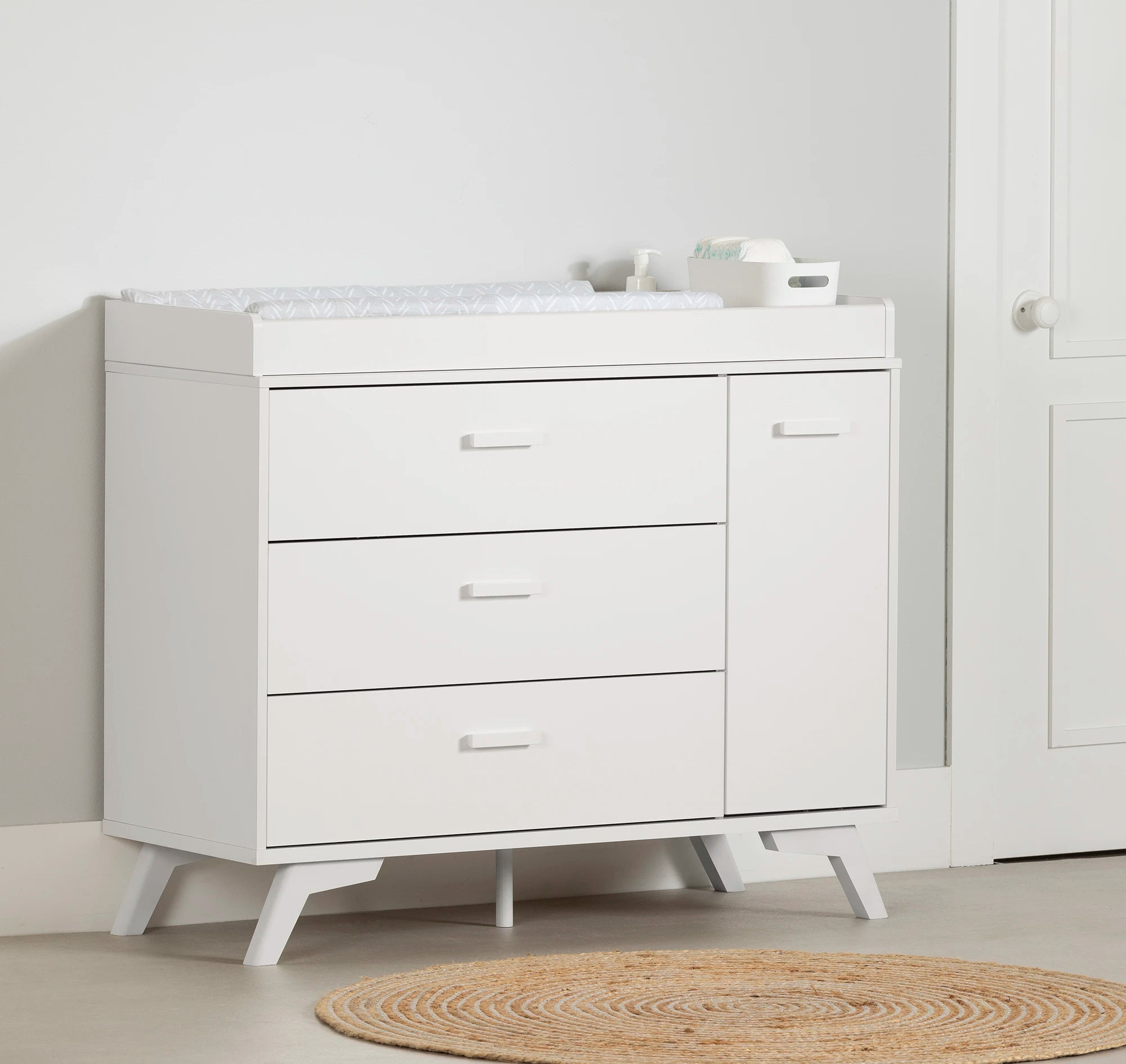 3-Drawer Changing Table with Removable Changing Tray - Milos