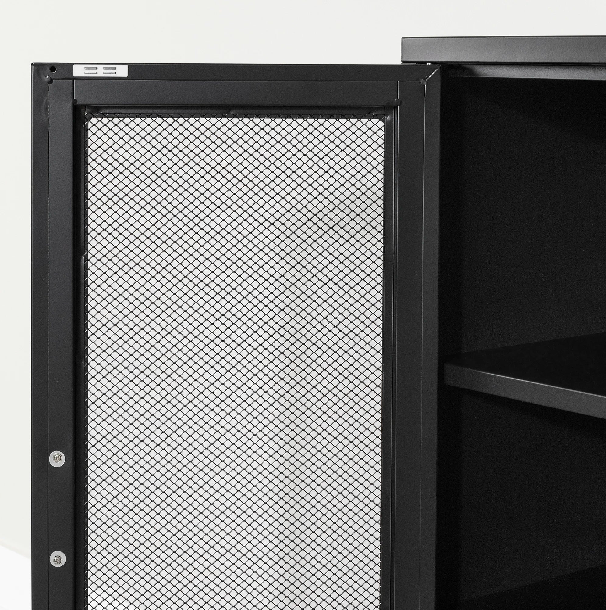 Metal Mesh 2-Door Accent Cabinet - Crea