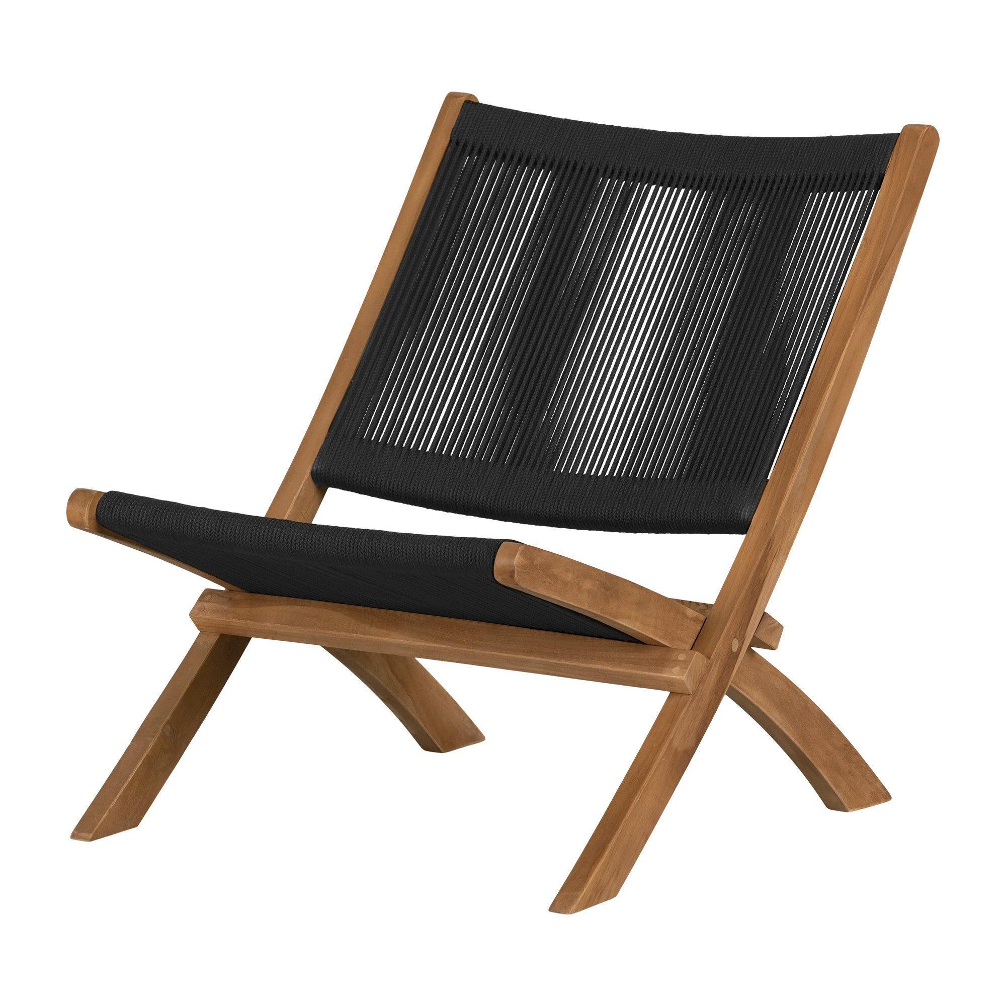 Wood and Rope Lounge Chair - Agave