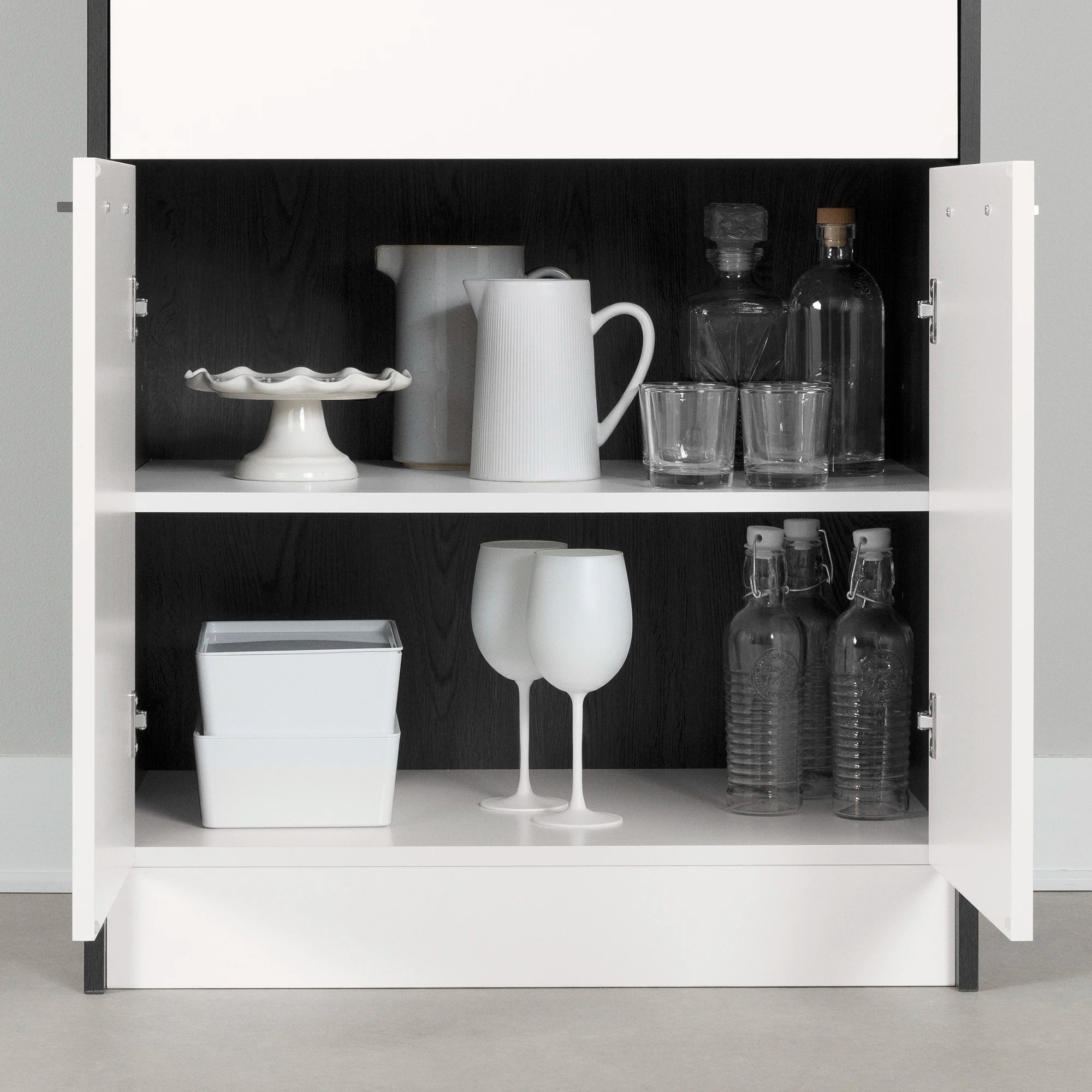 Pantry Cabinet with Microwave Hutch - Myro