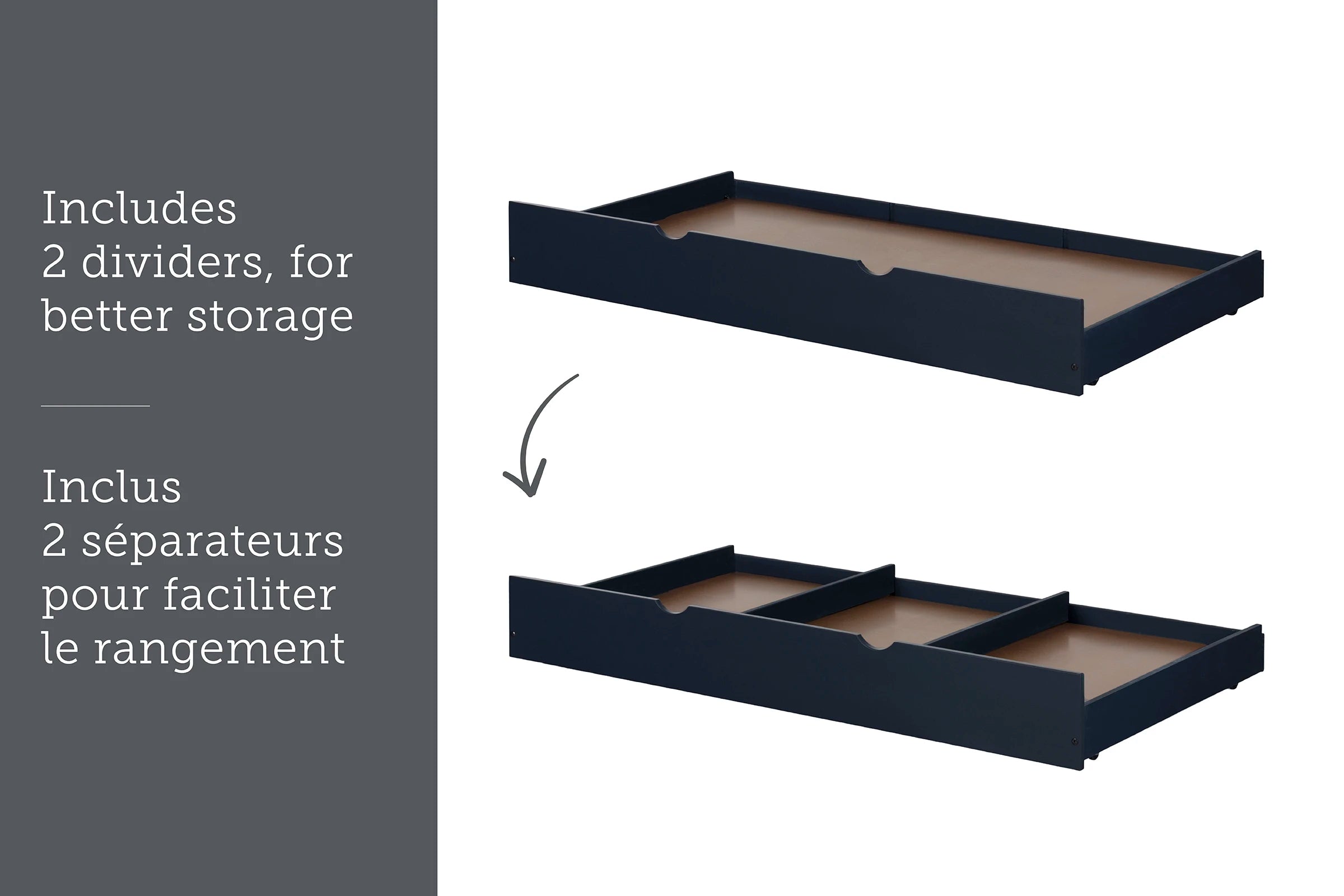 Solid Wood Bunk Bed with Trundle - Ulysses