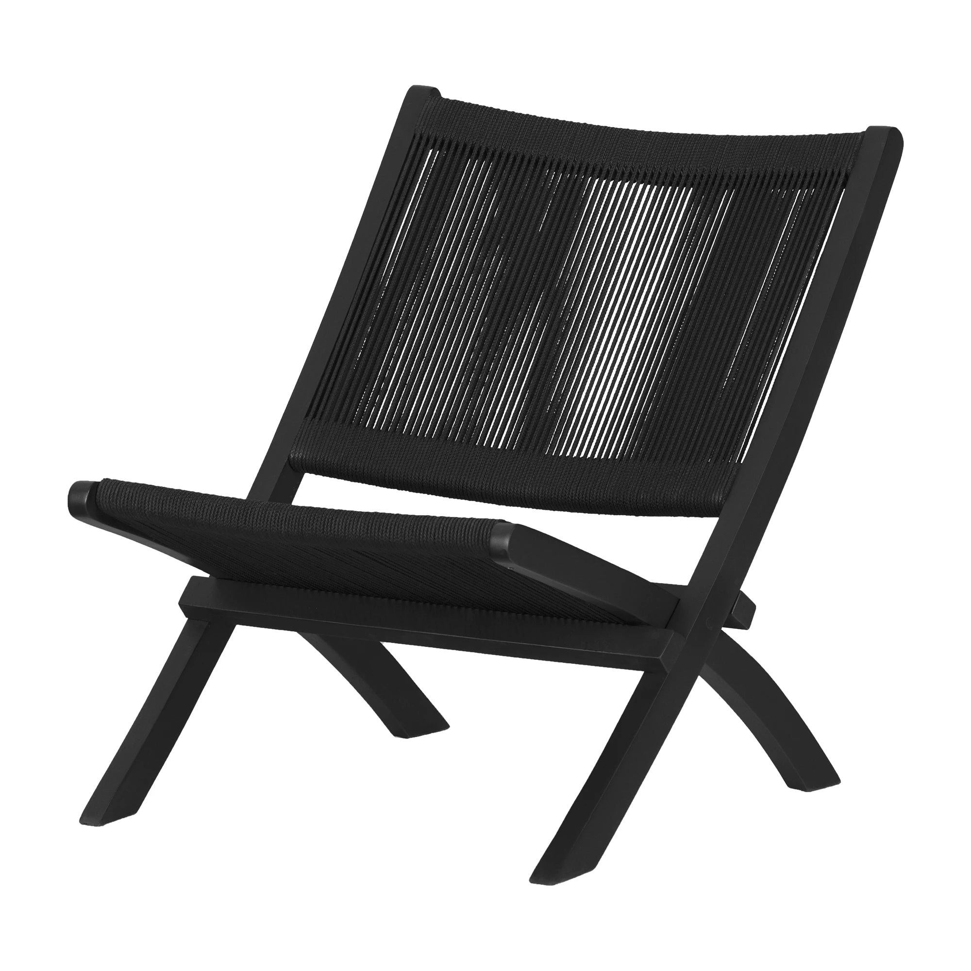 Wood and Rope Lounge Chair - Agave