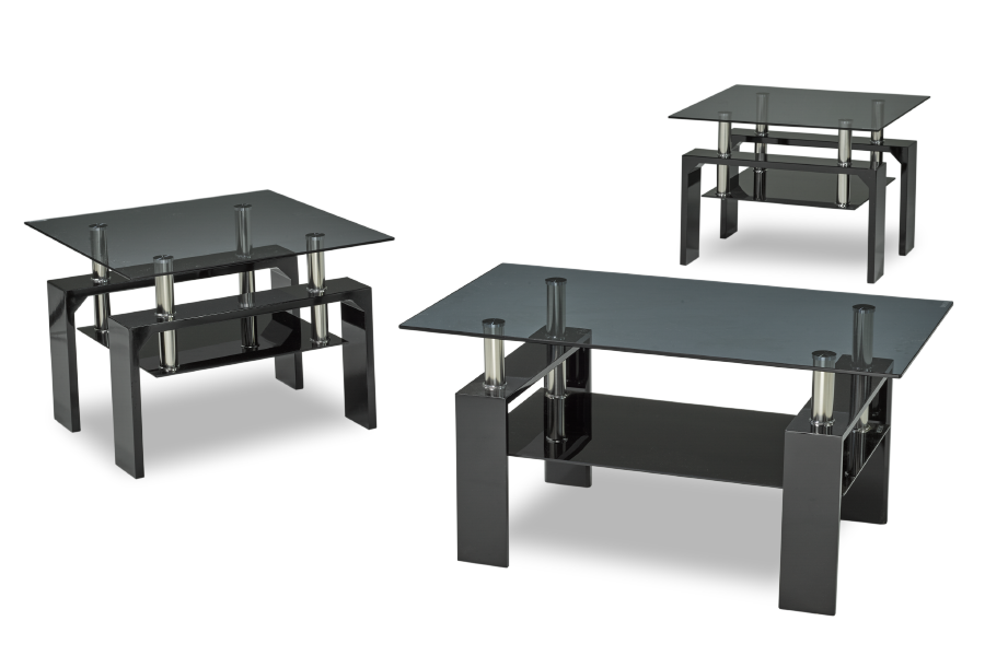 Glossy Black Tempered Glass Coffee Table Collection 2011