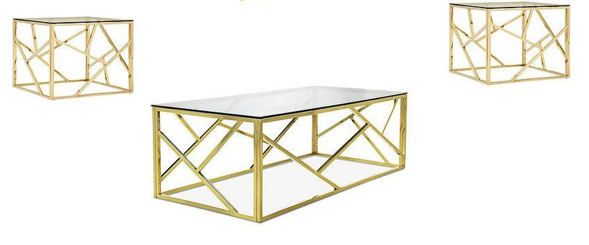 Table basse avec cadre doré Collection 2340 2341