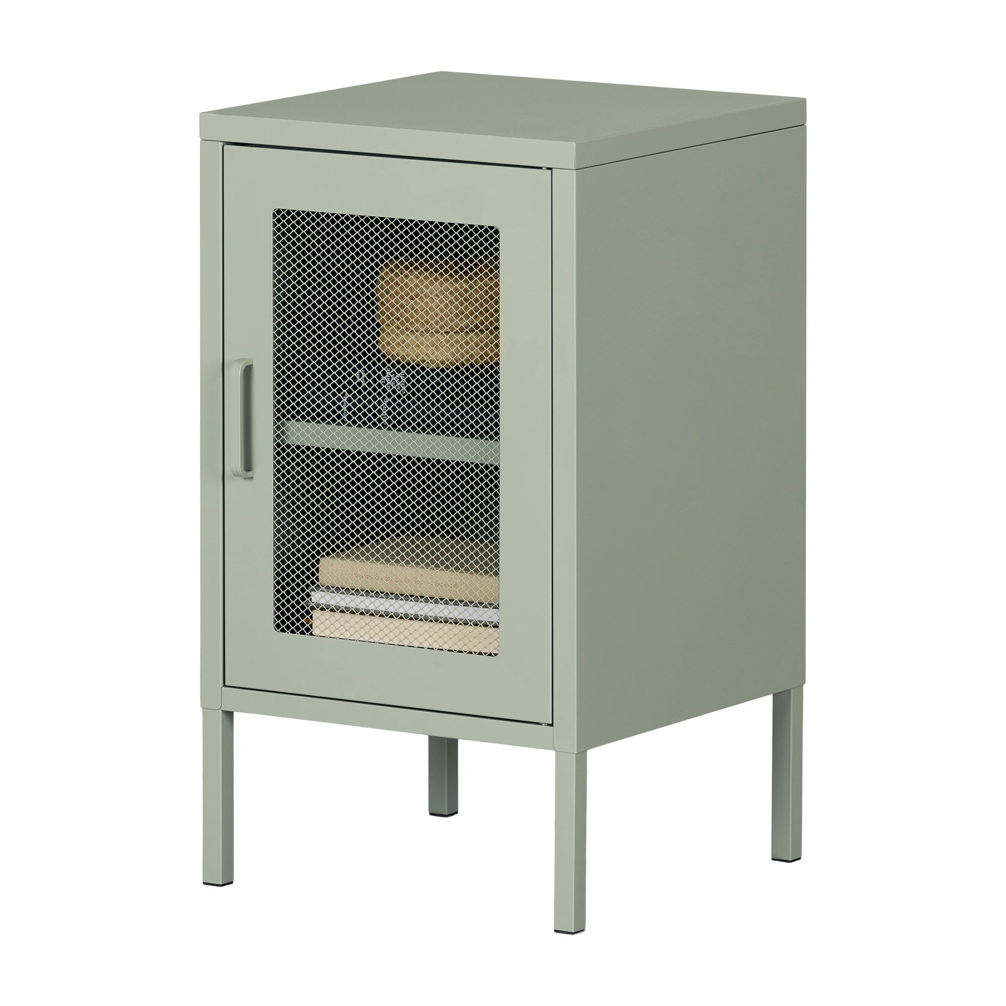 Metal Mesh 1-Door Nightstand - Kodali