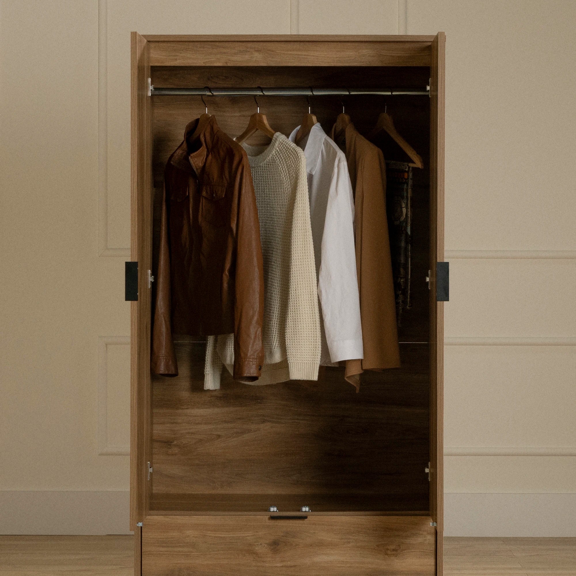 Wardrobe Armoire with Doors and Drawer - Oxford