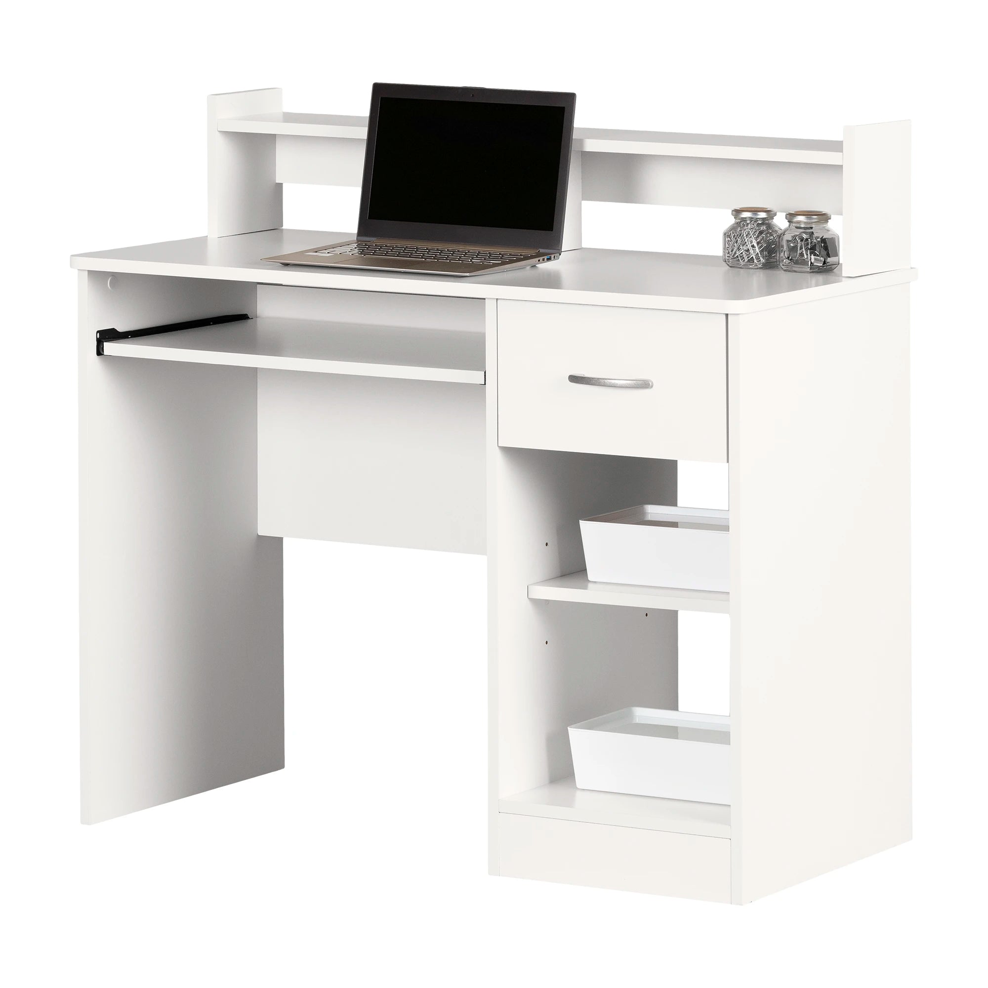 Bureau avec plateau à clavier et tiroir - Axess