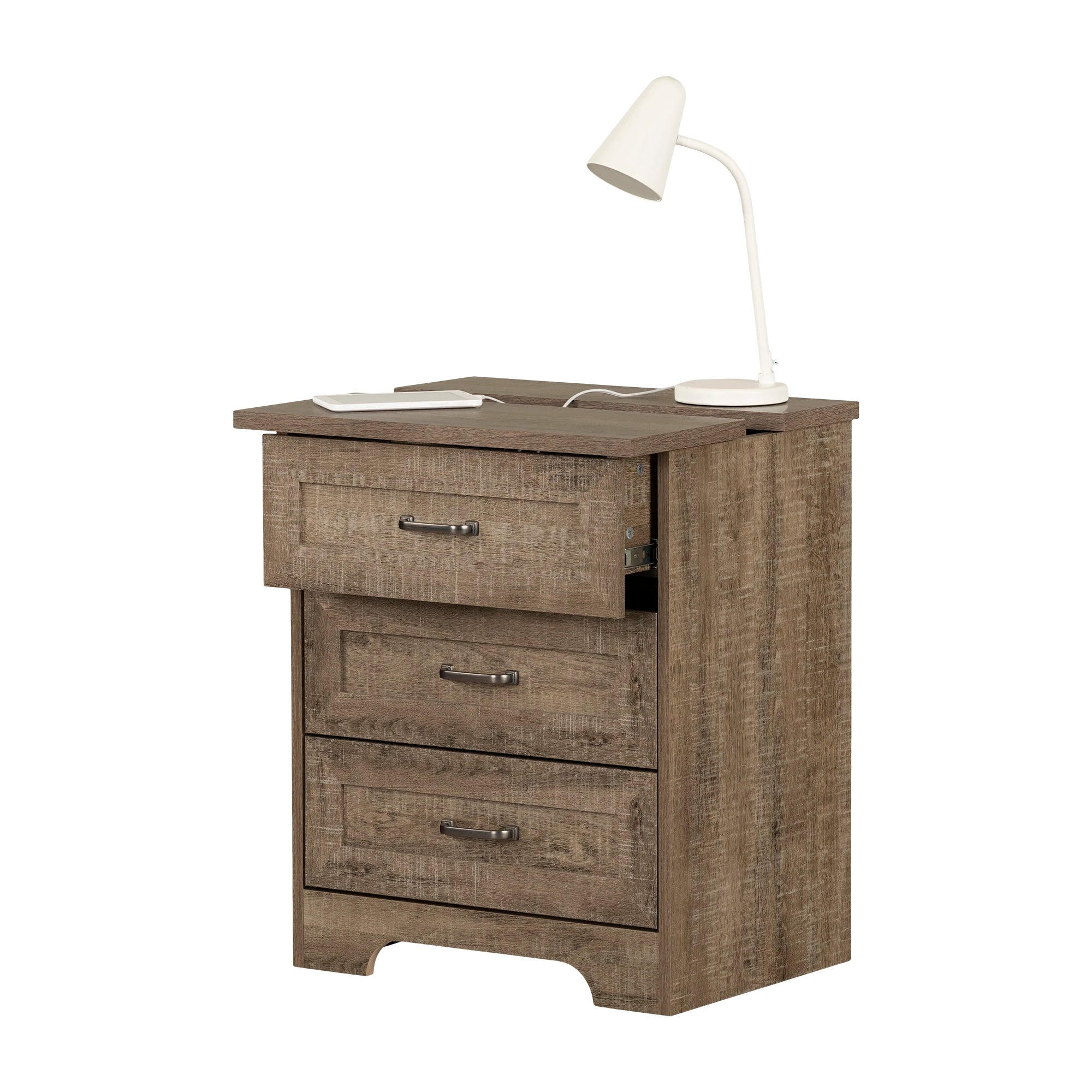 2-Drawer End Table with Movable Surface - Harma