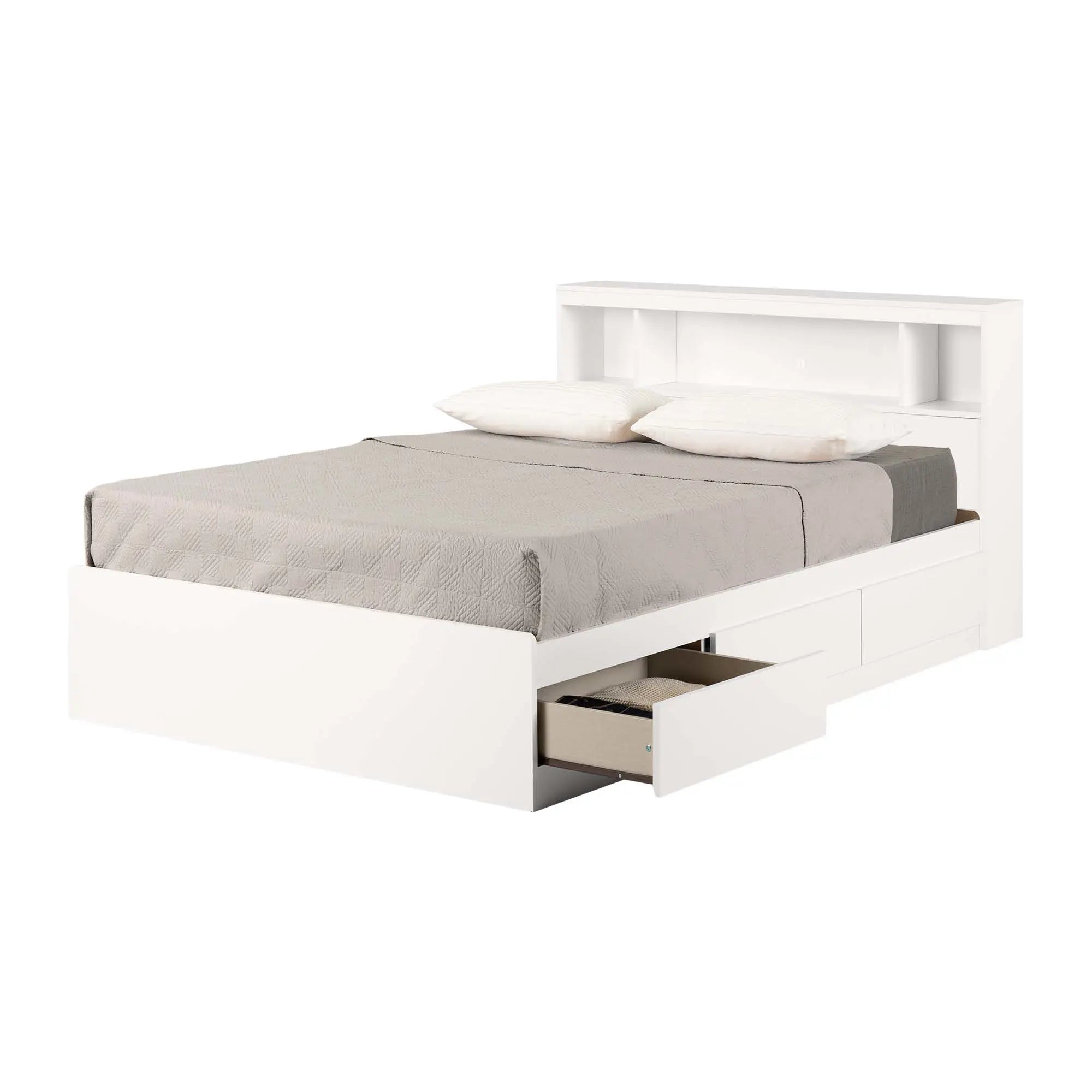 Storage Bed and Bookcase Headboard Set - Fusion