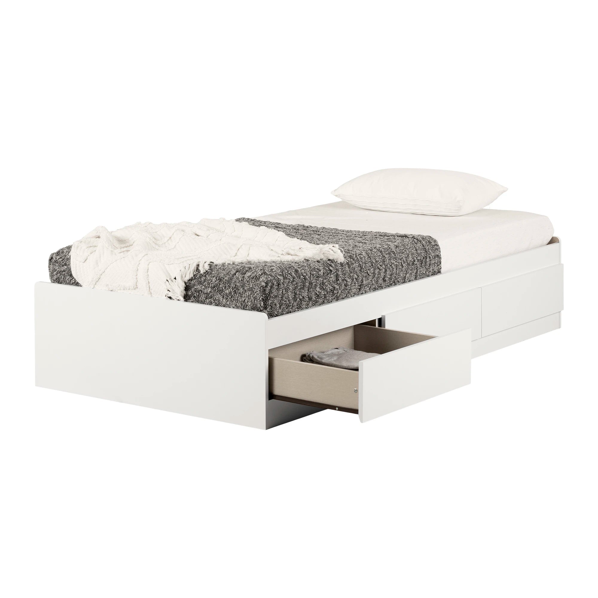 Mate's Platform Storage Bed with 3 Drawers - Vito